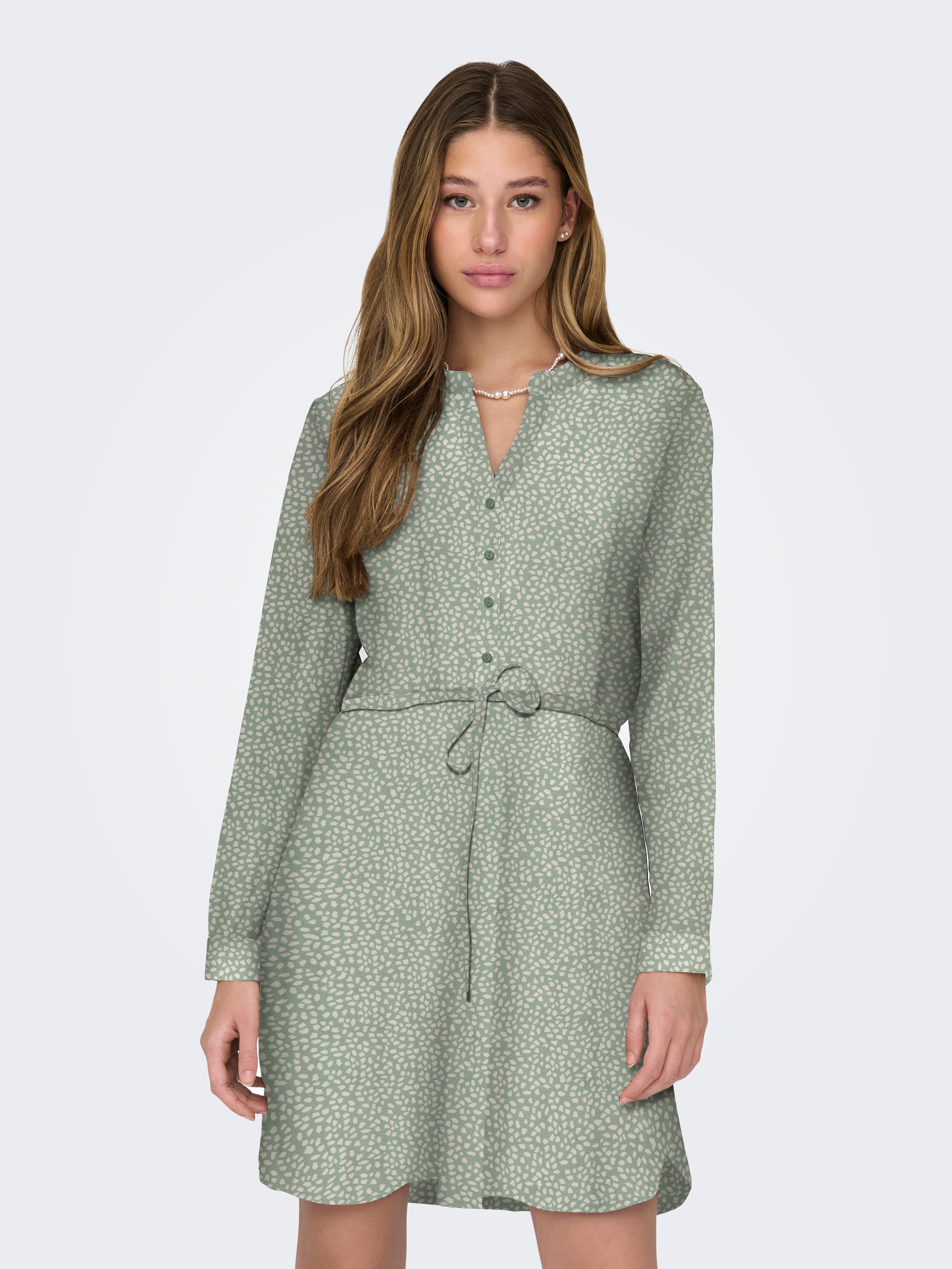 ONLY Druckkleid »ONLCORY L/S V-NECK TUNIC«