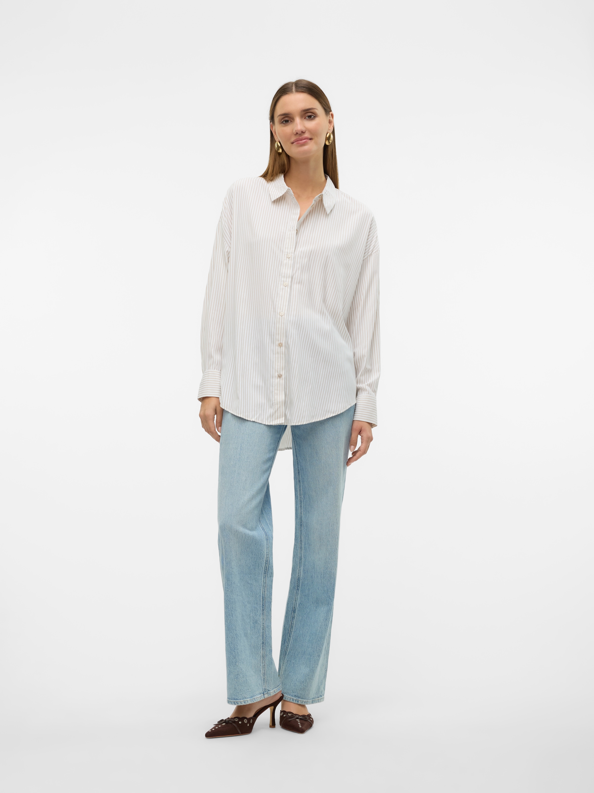 Vero Moda Langarmbluse »VMNORA LS OVERSIZE SHIRT WVN GA NOOS«