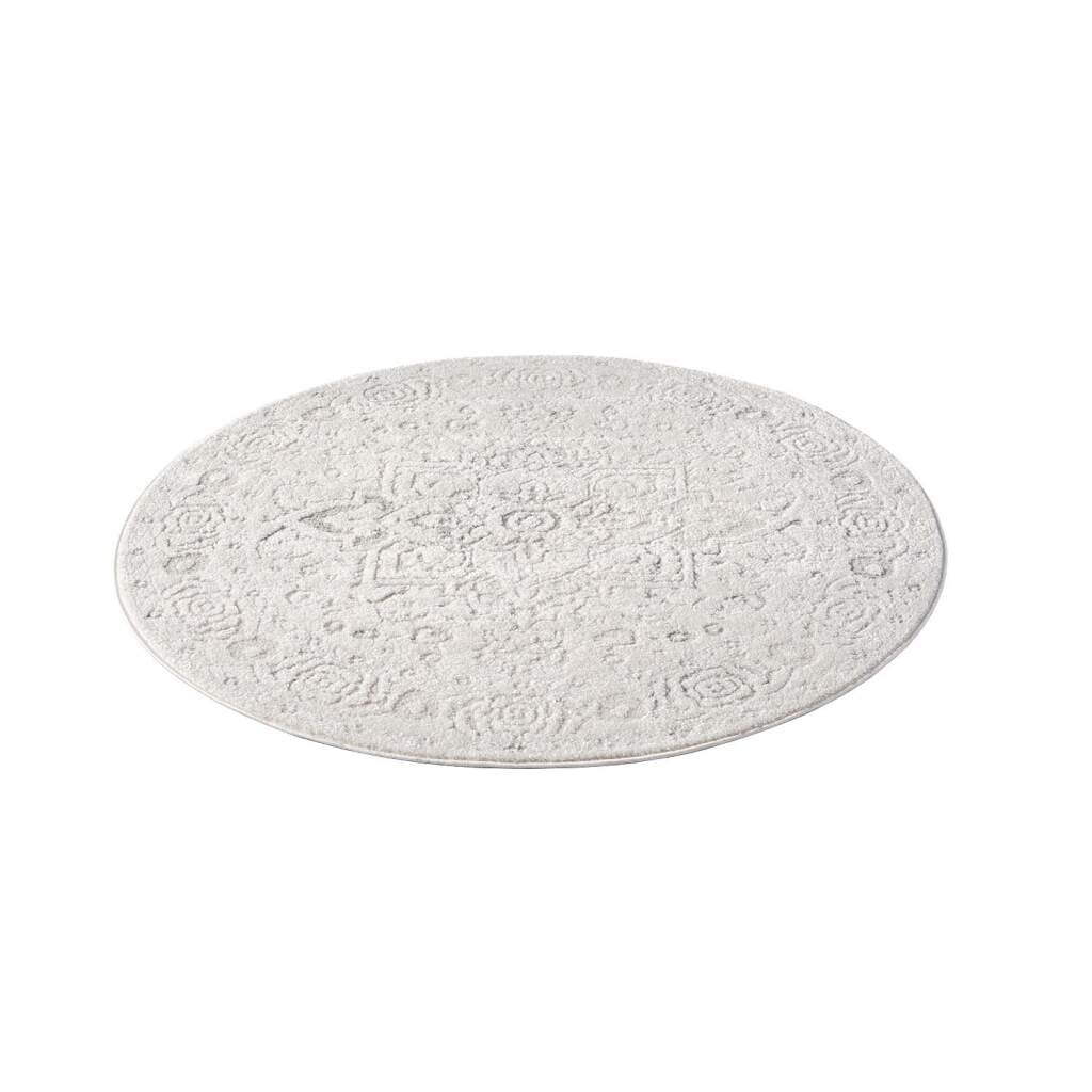 Carpet City Teppich »LOUNGE 0638«, rund, 15 mm Höhe, Kurzflor-Teppich Modern, Hoch-Tief-Struktur, Wohnzimmer, Schlafzimmer