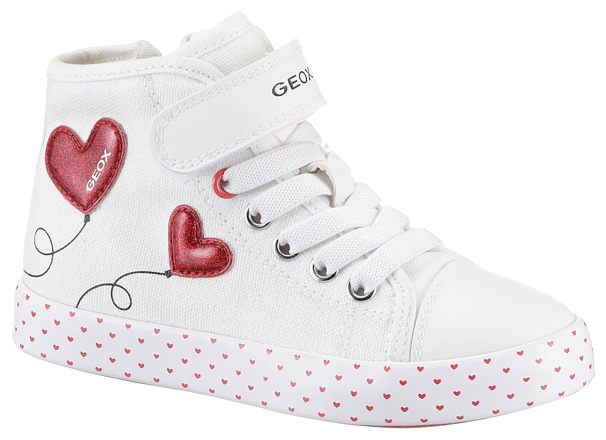 Sneaker »JR CIAK GIRL«, mit süßen Herzchenmotiv, Freizeitschuh, Halbschuh, Schnürschuh