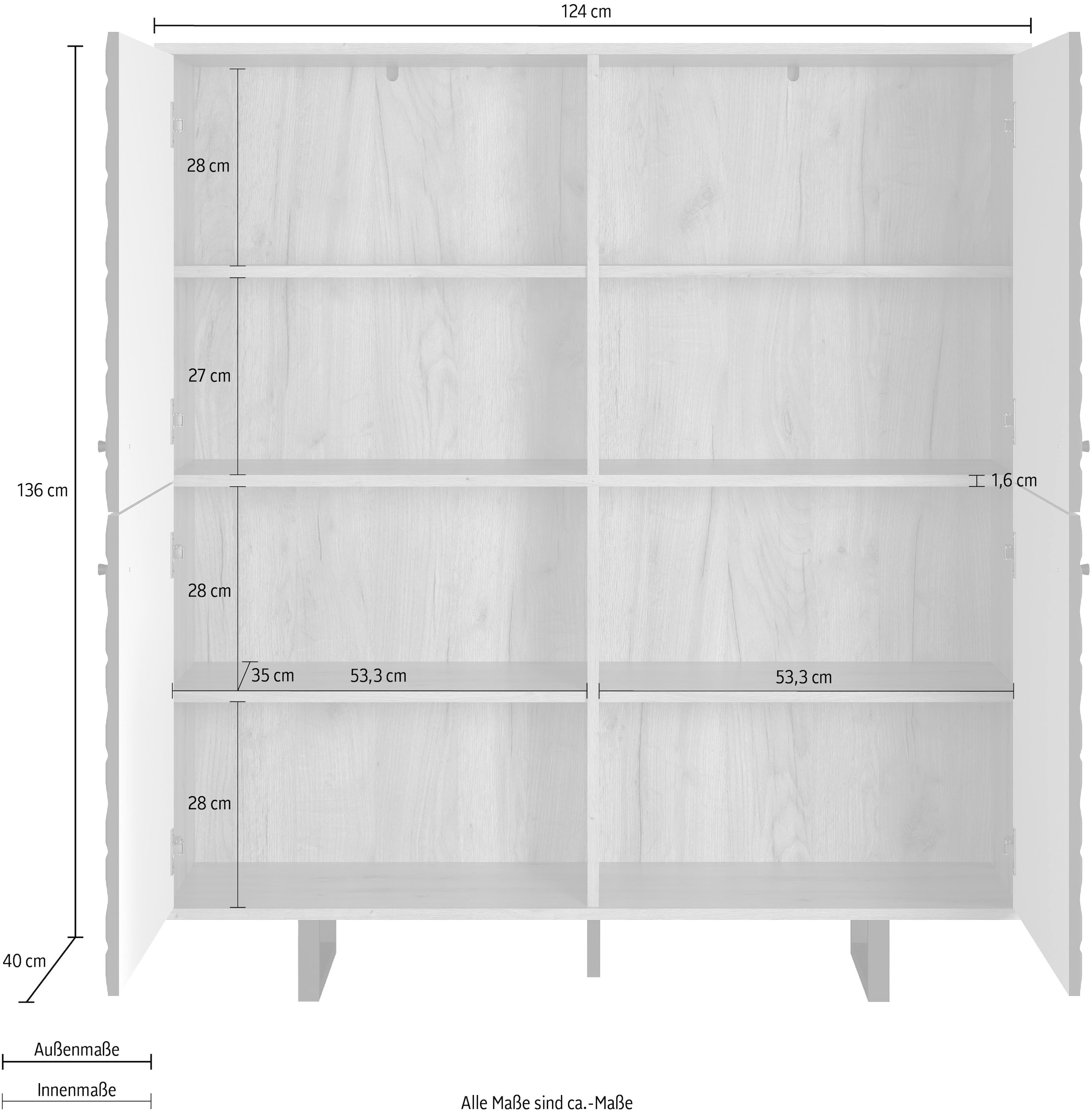 Places of Style Highboard »Ferretti«