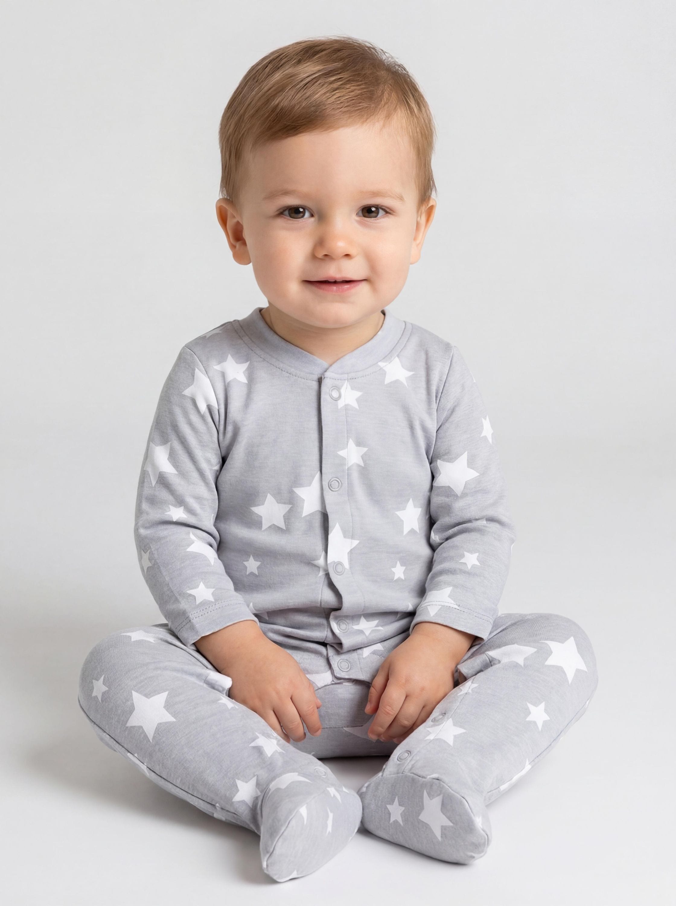 TupTam Strampler »Schlafstrampler Baby Jungen Schlafstrampler mit Fuß 3er Pack«