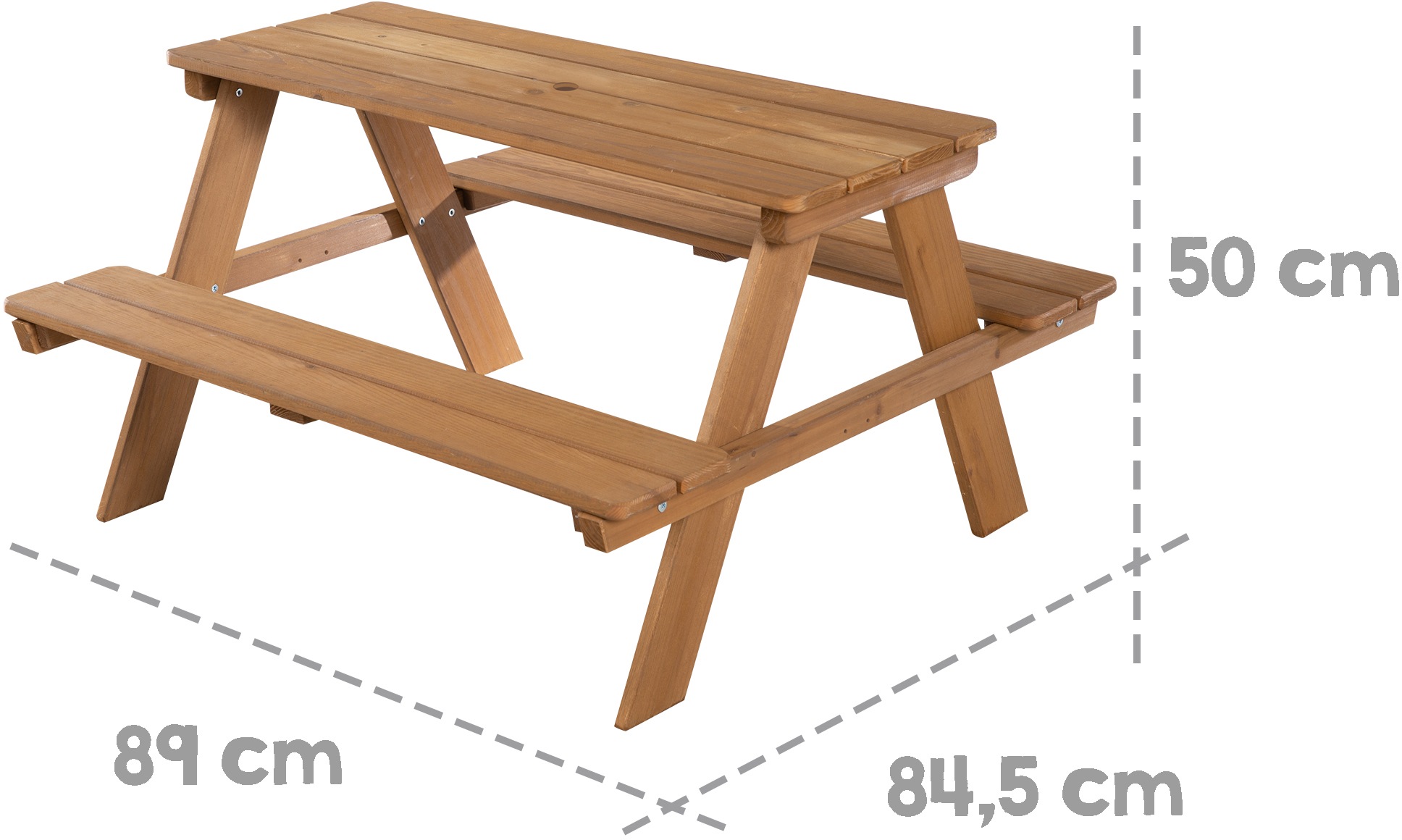 roba® Kindersitzgruppe »Picknick for 4 Outdoor +, Teakholz«, (Set), mit abgerundeten Ecken; inklusive Sitzauflagen Â»Little StarsÂ«