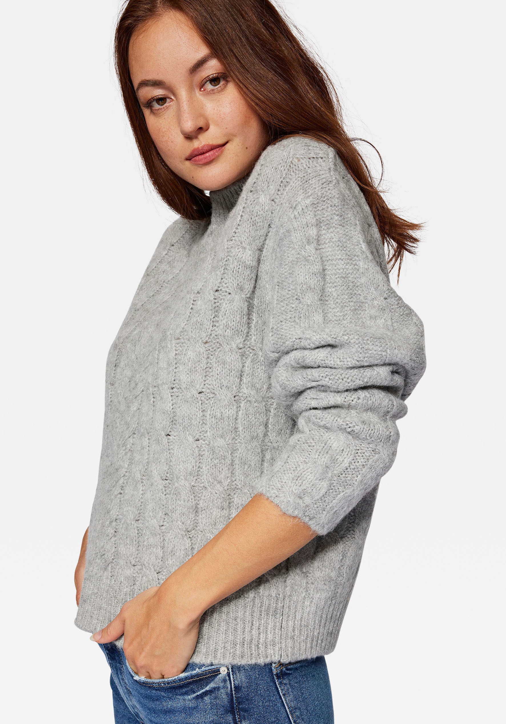 Mavi Strickpullover »CREW NECK SWEATER«, mit Zopfmuster kaufen