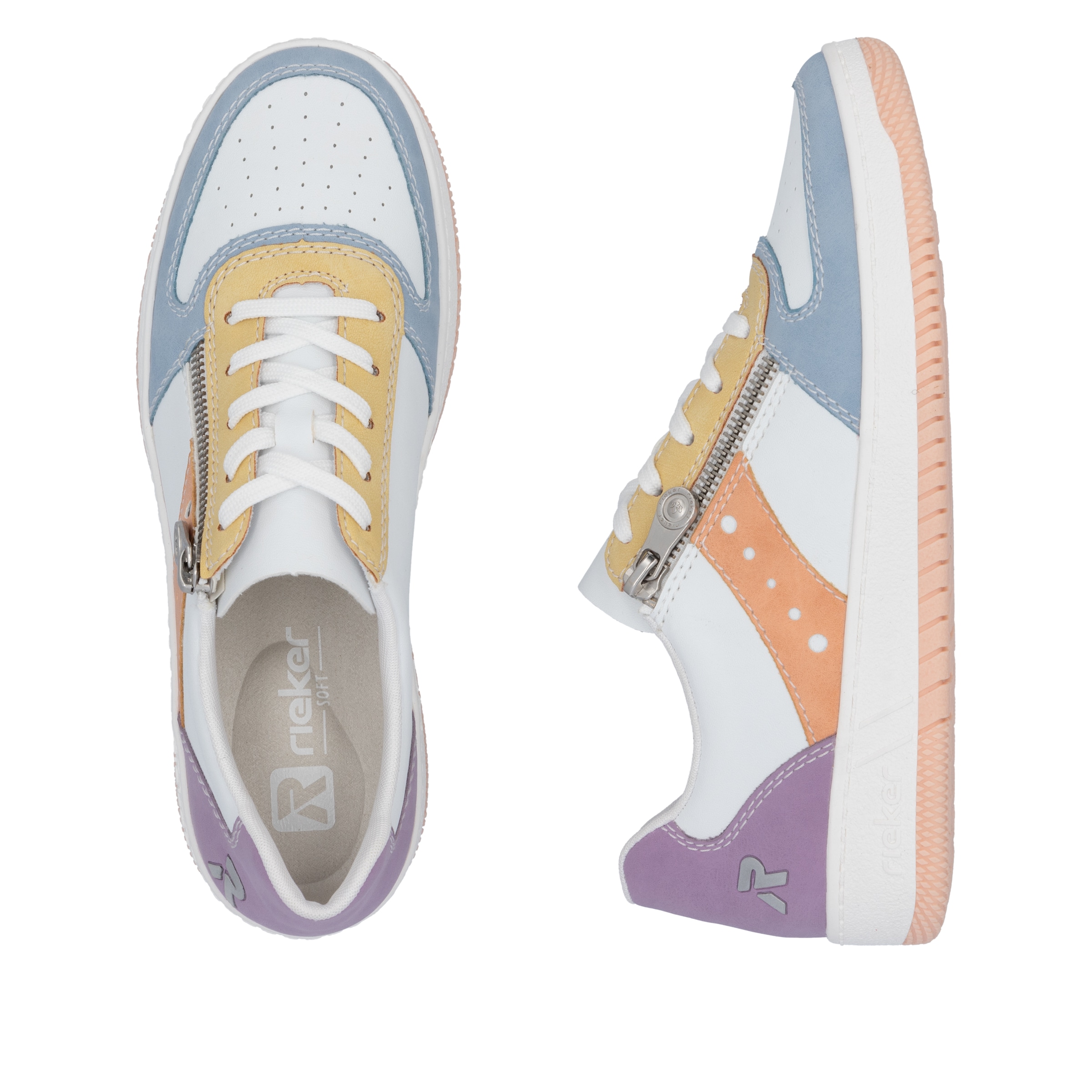 RIEKER Sport Sneaker, in aktueller Farbkombination, Freizeitschuh, Halbschuh, Schnürschuh