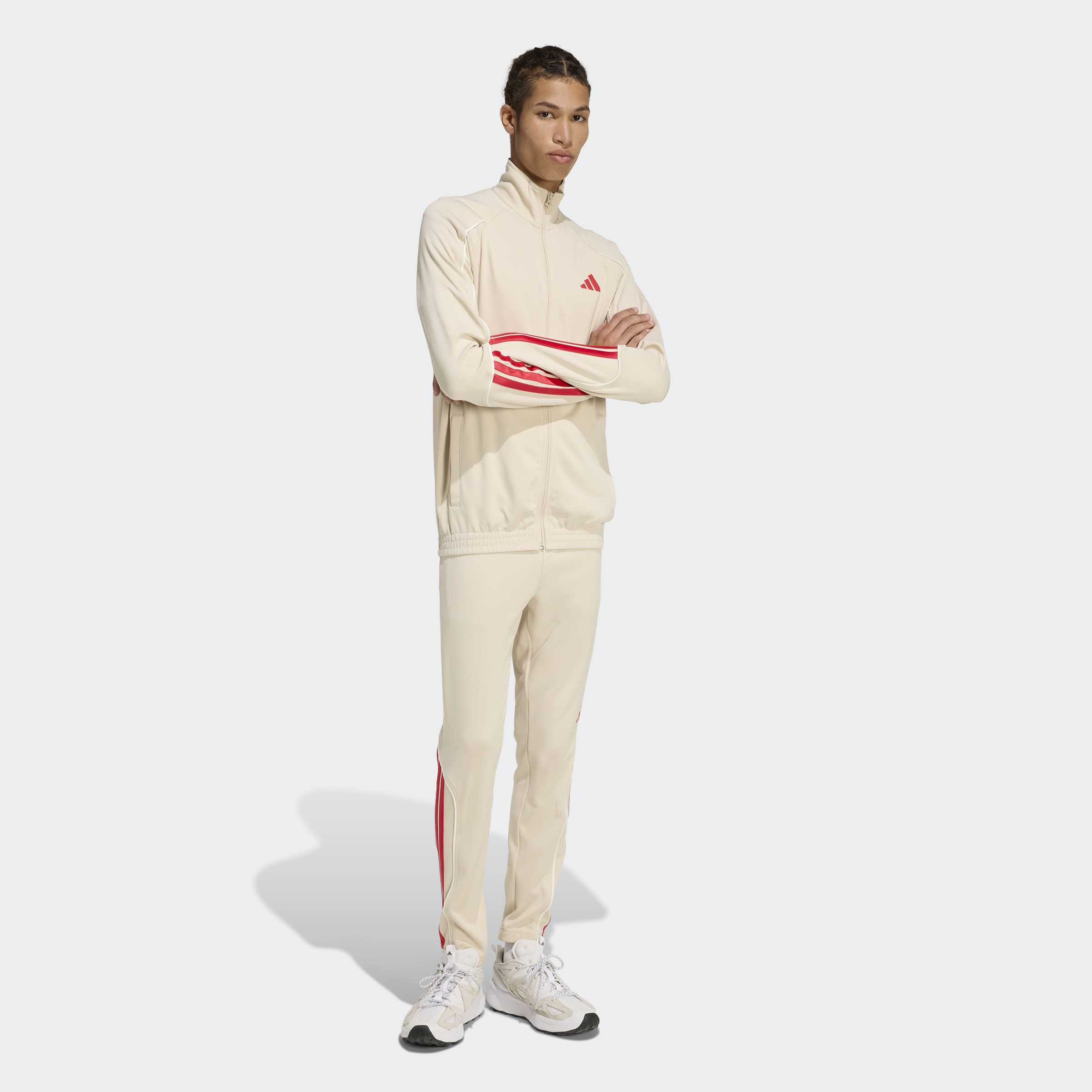 adidas Sportswear Trainingsanzug »M 3S STADIUM TS« 2 tlg. zweiteiliges Set aus Jacke und Hose, aus leichtem Polyester