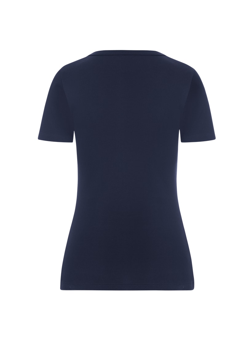 Trigema T-Shirt »TRIGEMA V-Shirt aus Baumwolle/Elastan«, (1 tlg.)