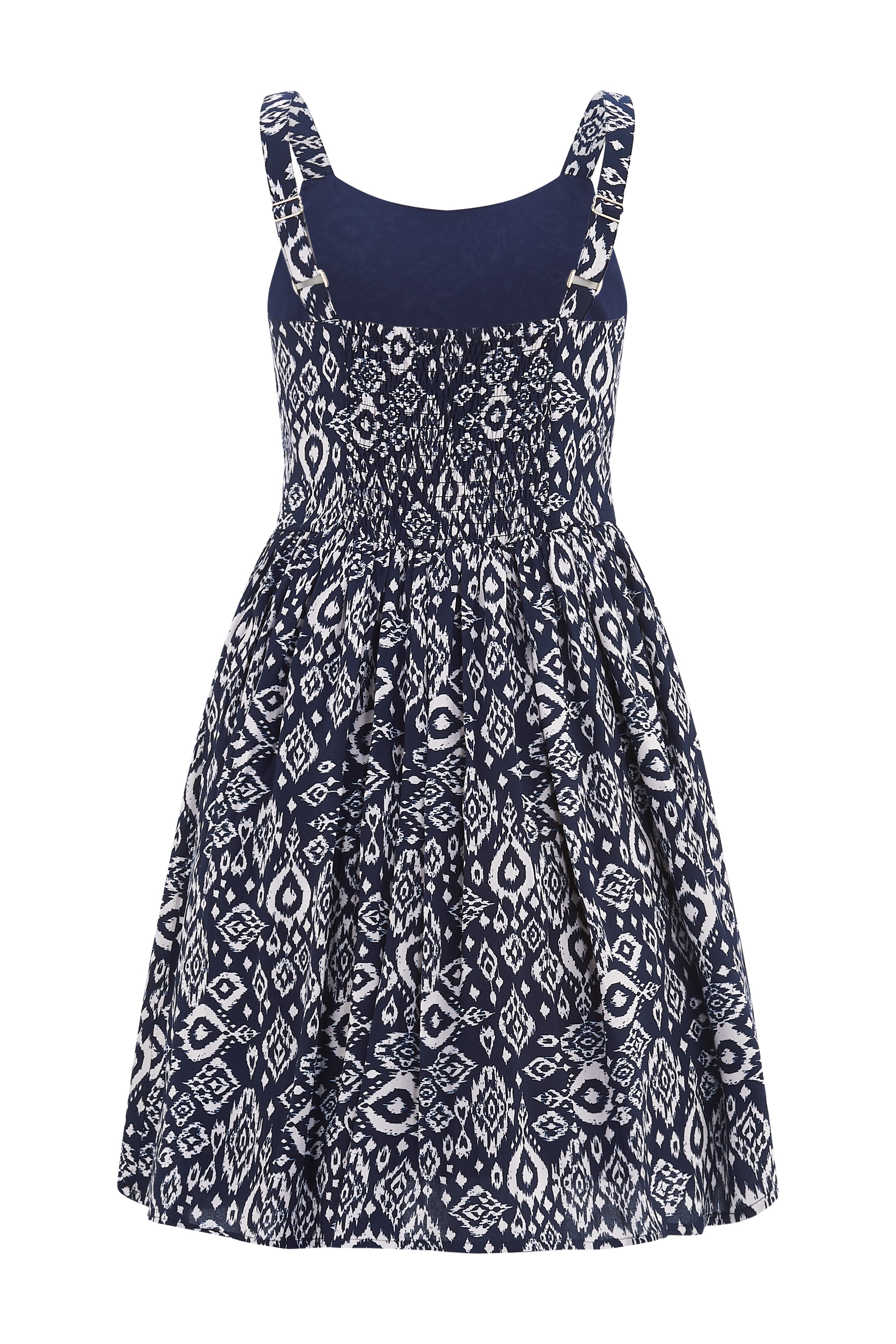 happy girls Druckkleid mit verstellbaren Trägern und gesmokten Rücken