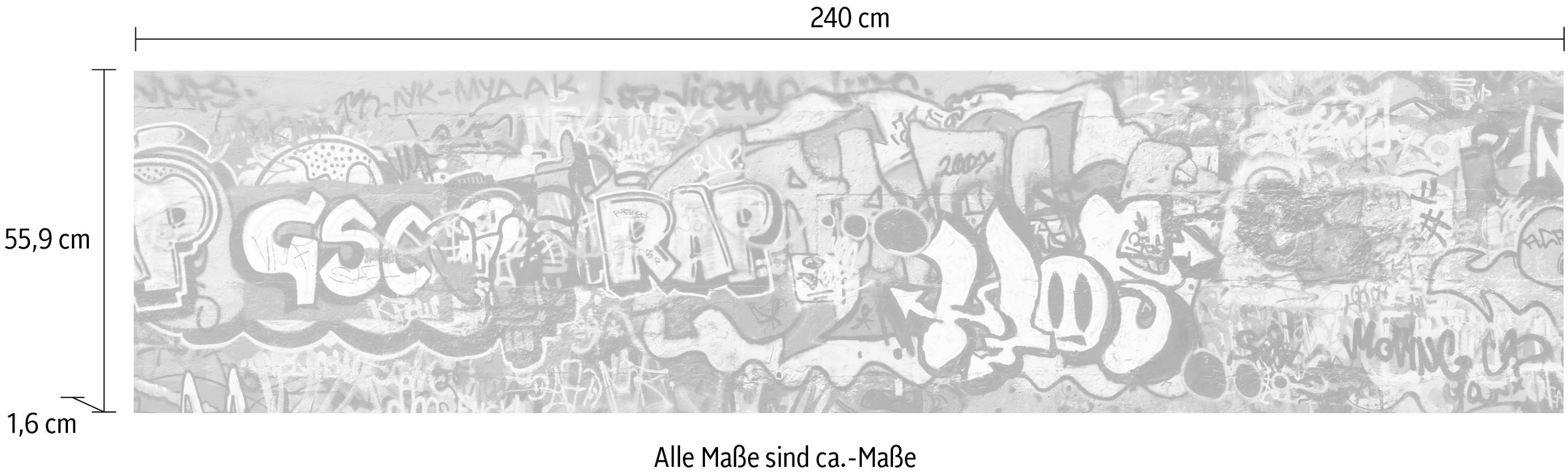 Express Küchen Küchenrückwand »Graffiti«, (1 tlg.)