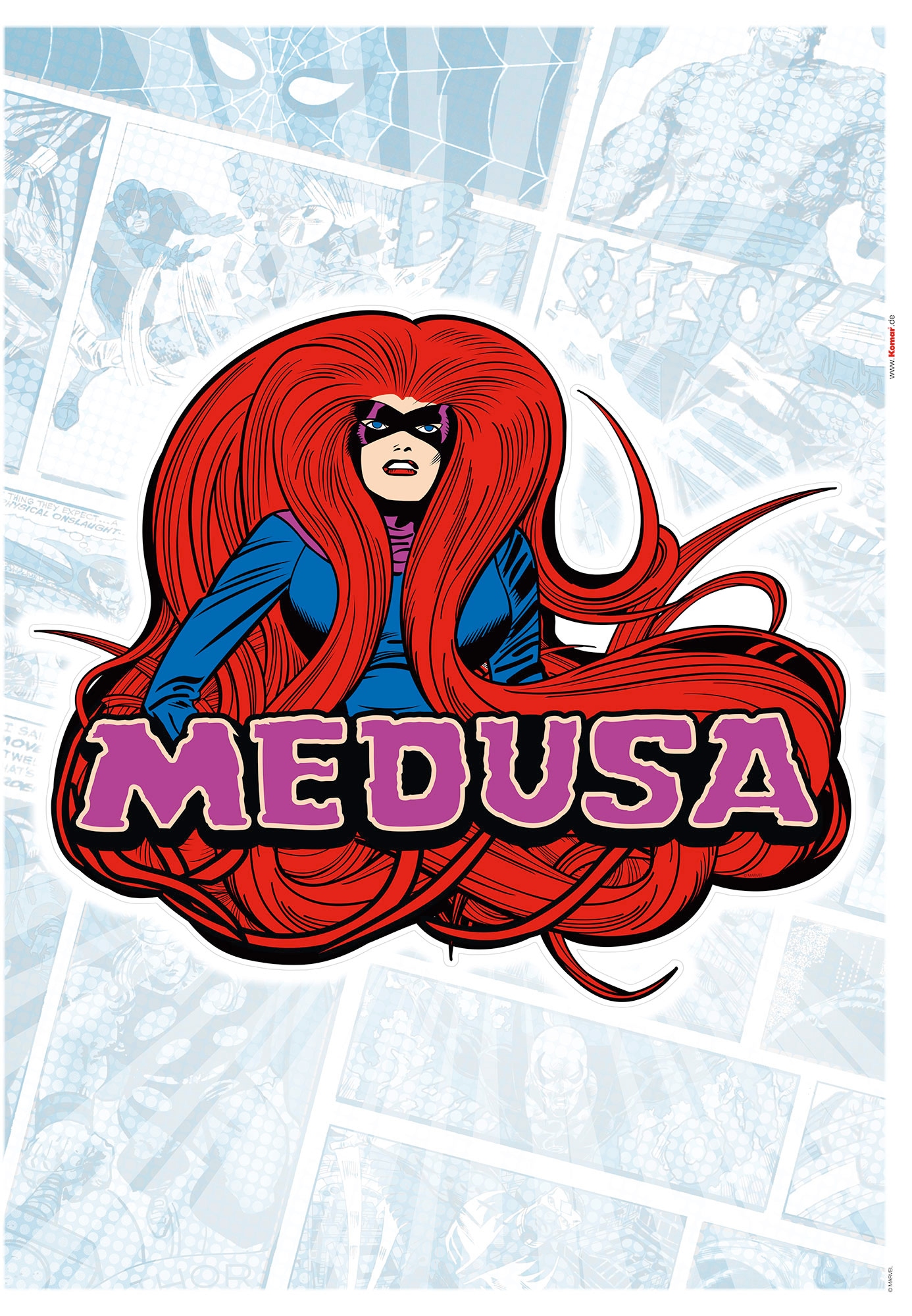 Wandtattoo »Medusa Comic Classic«, (1 St.), 50x70 cm (Breite x Höhe), selbstklebendes...