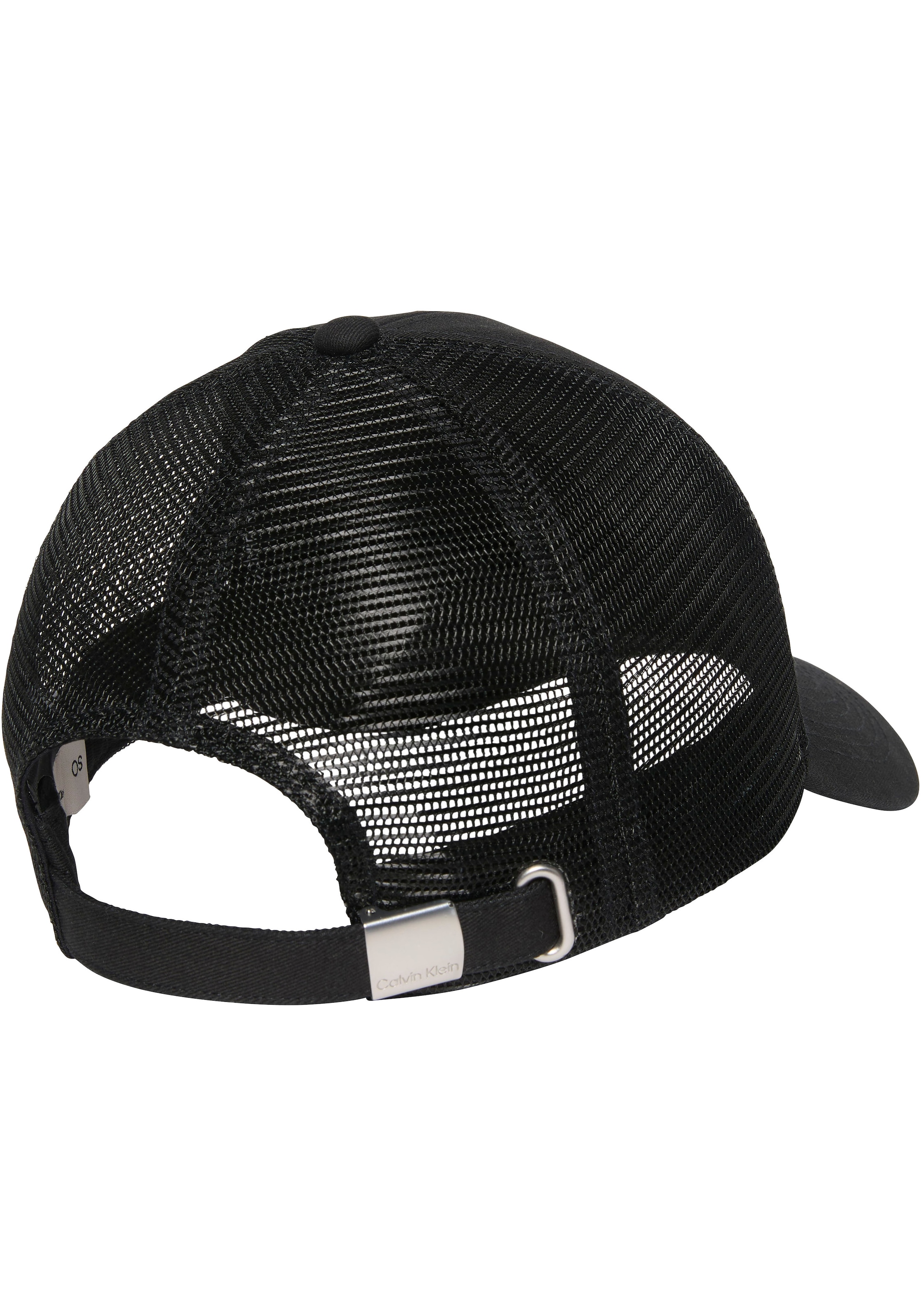 Calvin Klein Jeans Trucker Cap »MONOLOGO WOVEN PATCH TRUCKER« Netzeinsatz, Größe individuell verstellbar