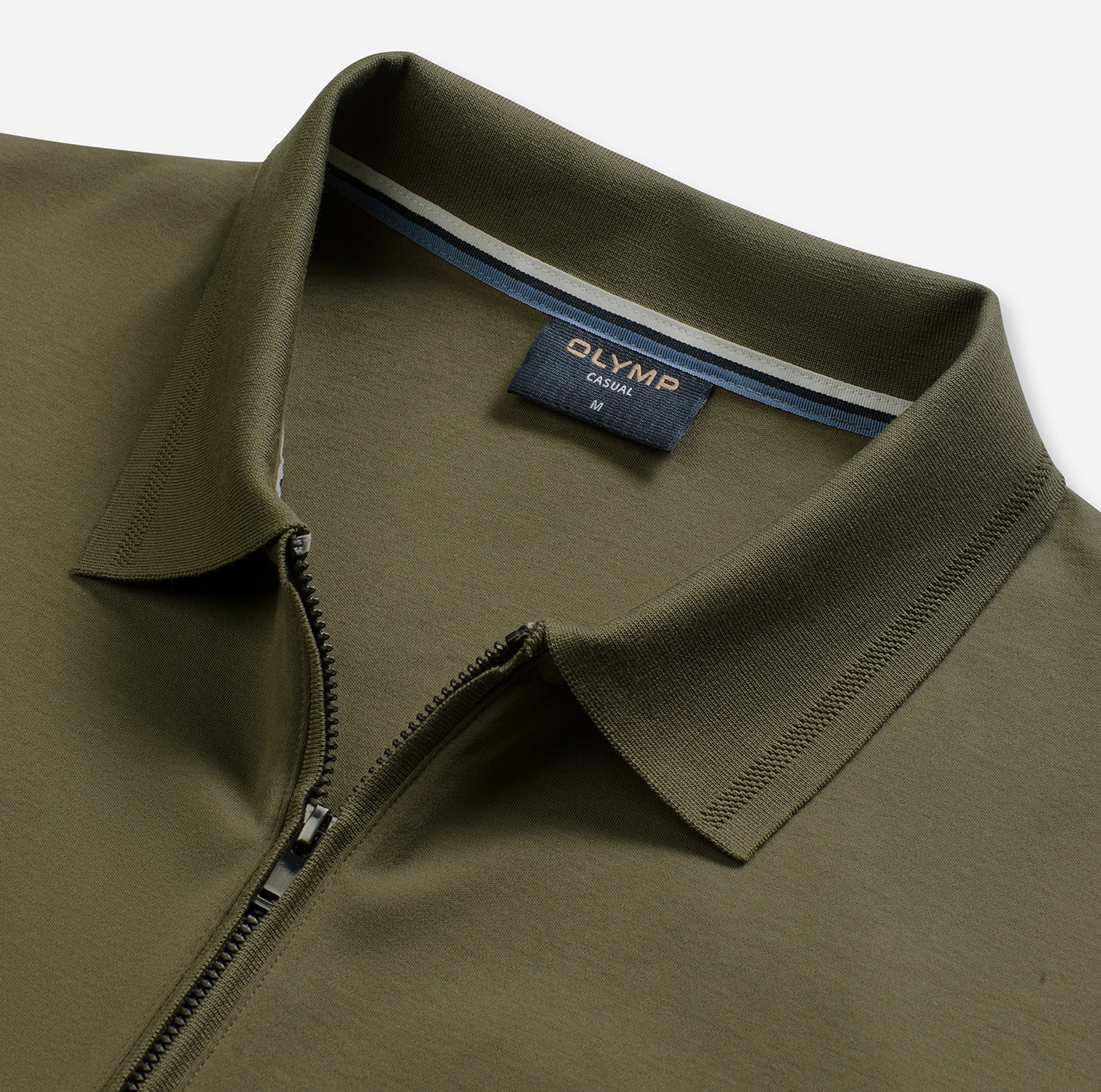 OLYMP Langarm-Poloshirt, unifarben, Polokragen, regular fit, casual