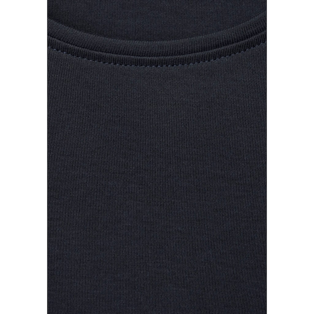 Cecil Langarmshirt »Basic Langarmshirt Pia«, in Unifarbe
