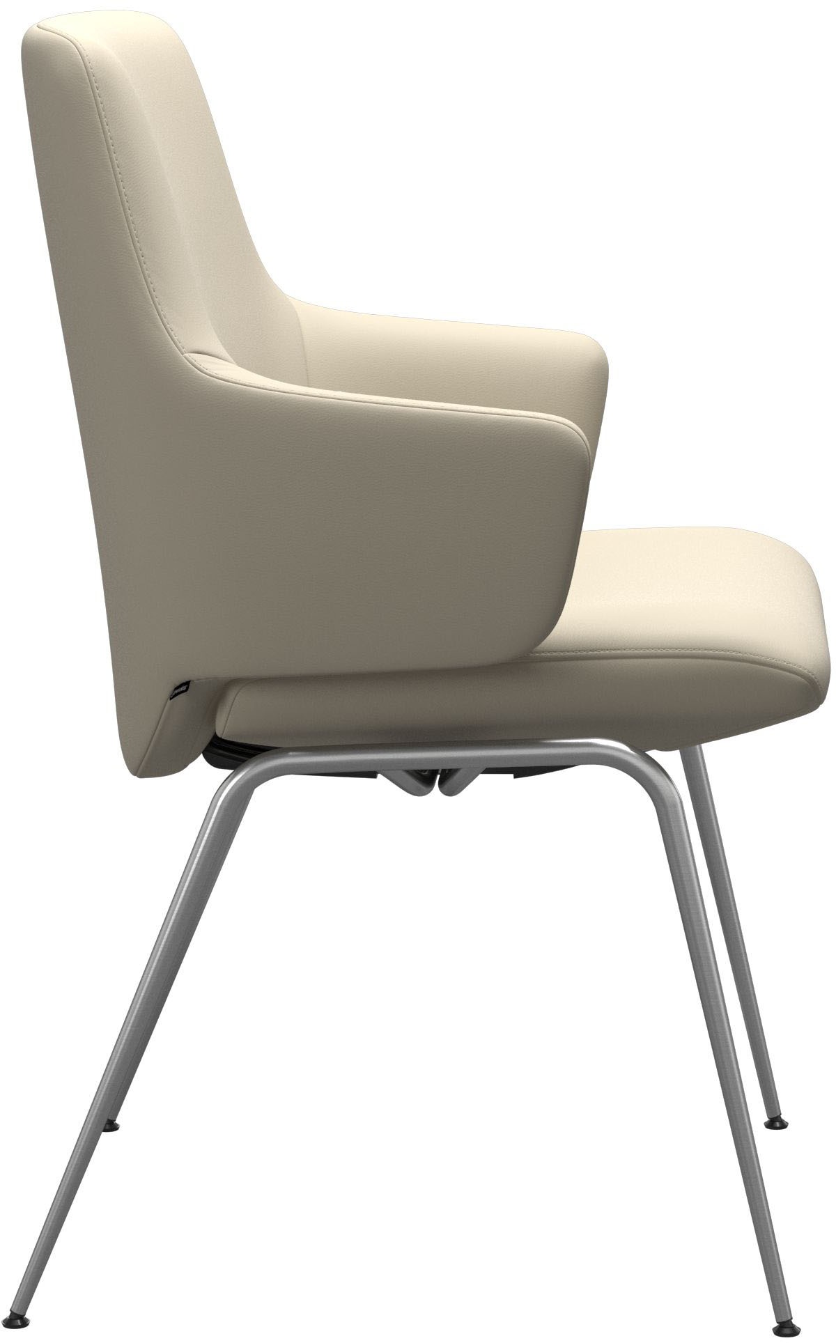 Stressless® Polsterstuhl »Laurel«, Leder BATICK, Low Back mit Armlehne, Größe L, mit Beinen aus Stahl in Schwarz matt