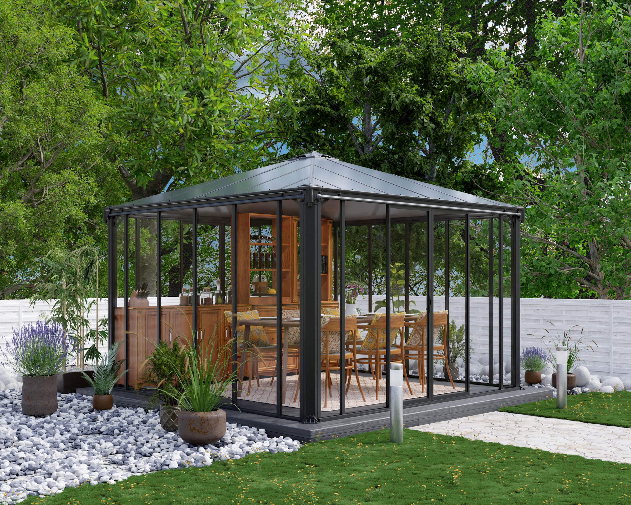 Palram - Canopia Pavillon »Ledro 3600«, BxT: 360x360 cm