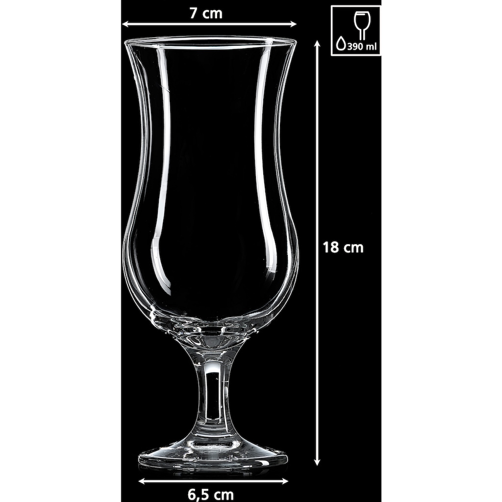 Ritzenhoff & Breker Cocktailglas »Joy«, (Set, 6 tlg., 6 Cocktailgläser, je 390 ml)