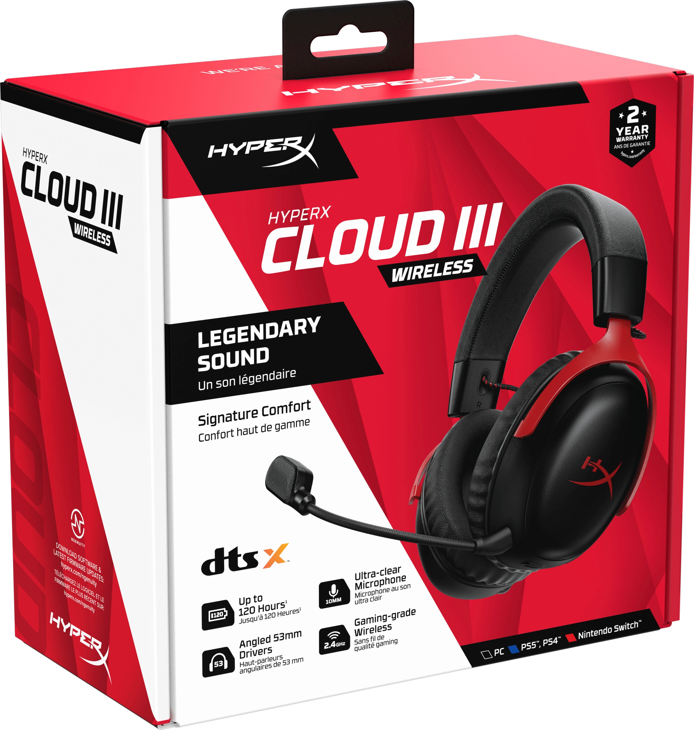 HyperX Gaming-Headset »Cloud III Wireless«, Wireless, Geräuschisolierung