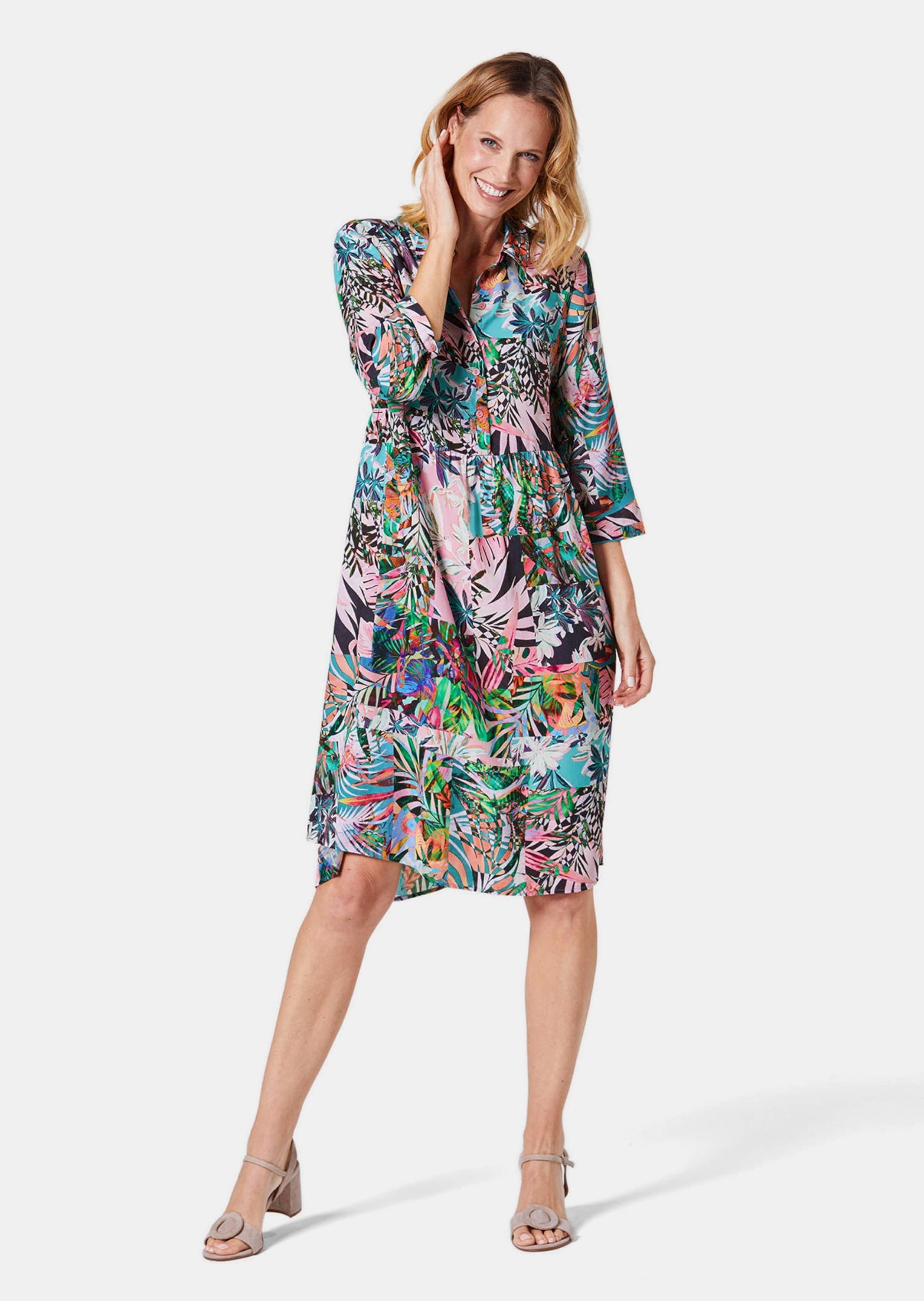 GOLDNER Blusenkleid »Leichtes Druckkleid aus trageangenehmer Viskose«