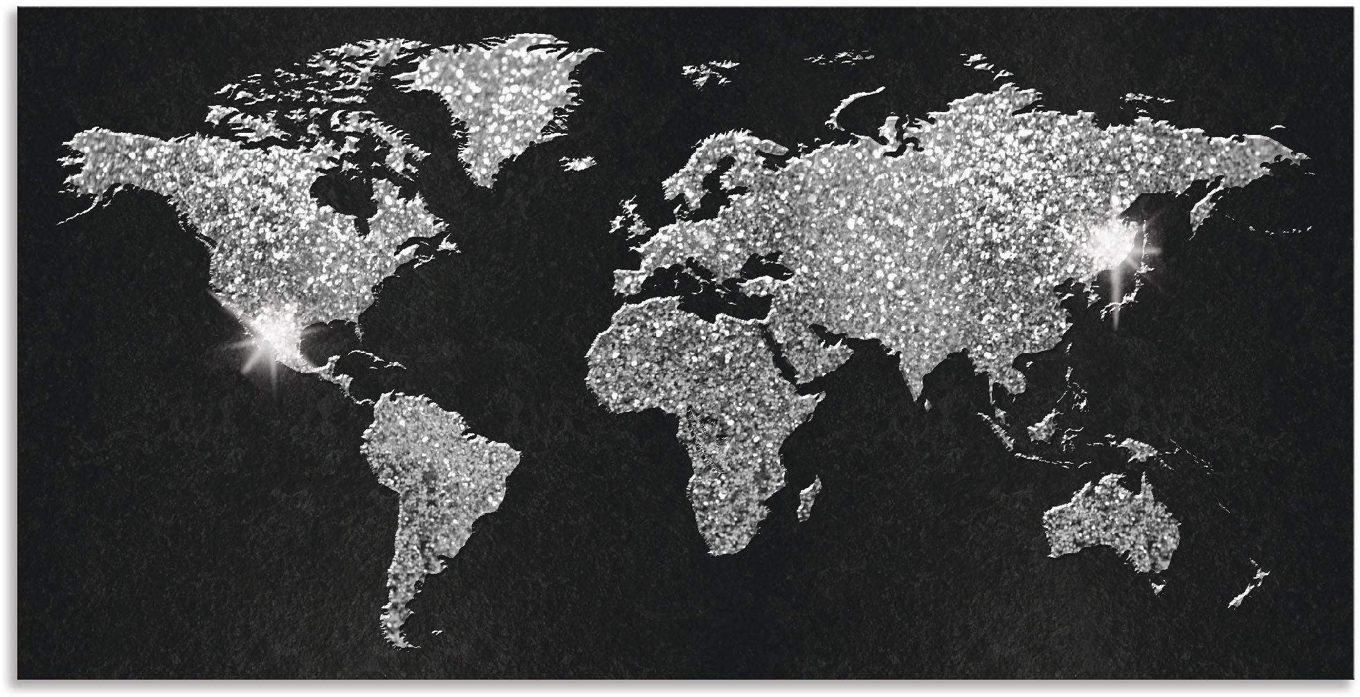 Artland Wandbild »Weltkarte Glitzer«, Alubild, St.), online Wandaufkleber Land- als bei versch. Poster Größen in OTTO oder & Weltkarten, (1 Leinwandbild