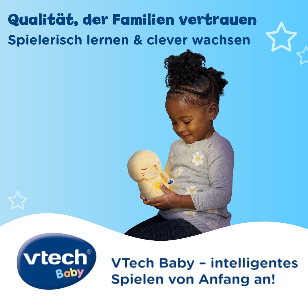 Vtech® Plüschfigur »Vtech Baby, Kuschel-Robbi« Einschlafhilfe mit Naturgeräuschen und klassischer Musik