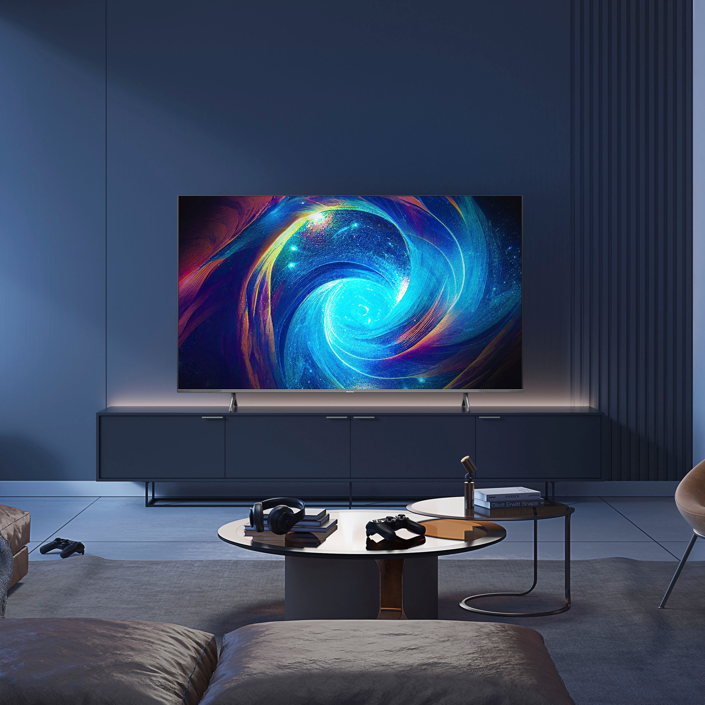Hisense LED-Fernseher »55E77KQ PRO«, 4K Ultra HD, Smart-TV