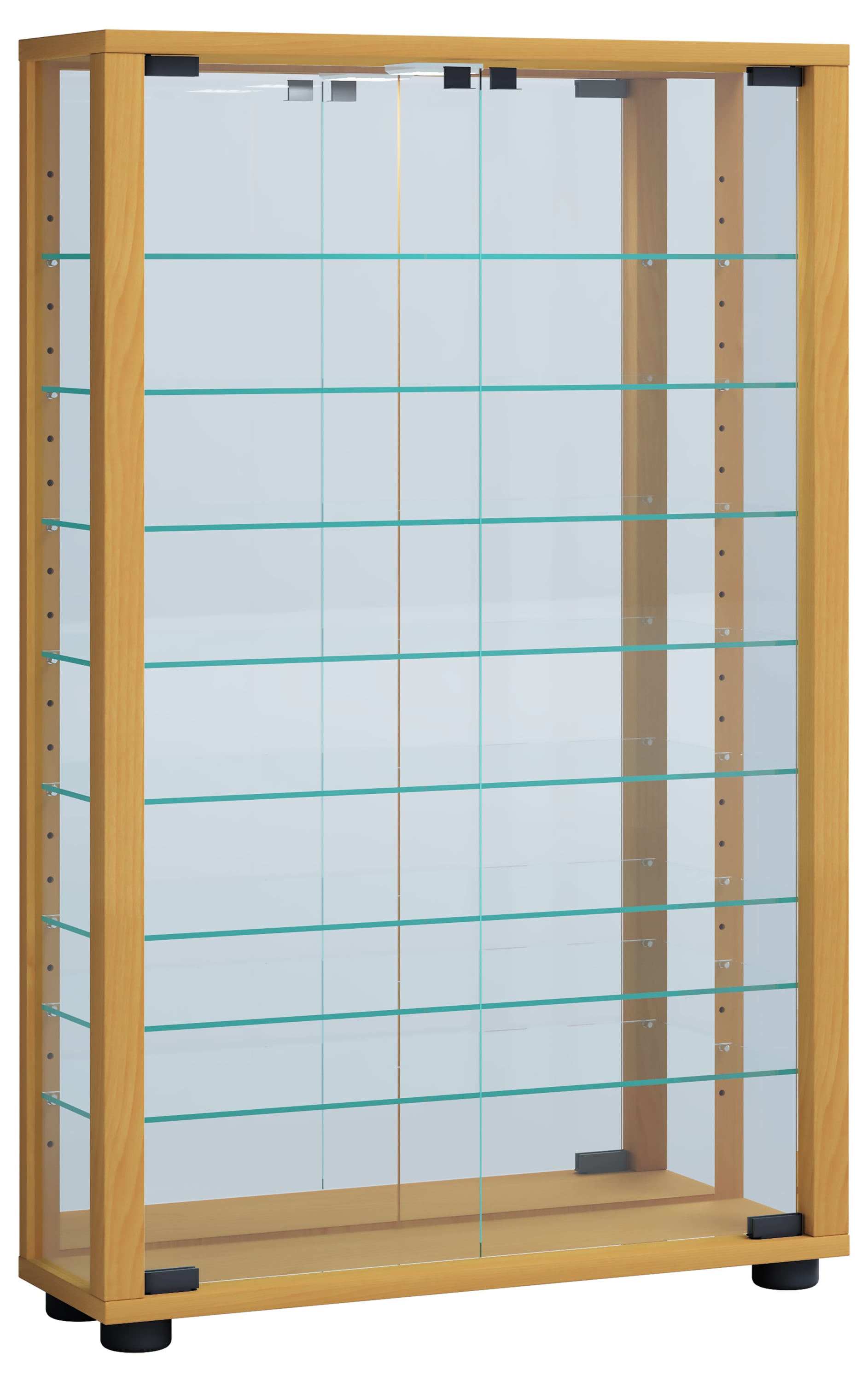 VCM Wandregal »VCM Glasvitrine hängend | Vitrine Glas mit ESG-Sicherheitsglas | Maße ca. . H. 91 x B. 59 x T. 18 cm| Hängevitrine Glas | Modern und platzsparend | Vitrine Glas - Vitrosa Mini Spiegel«