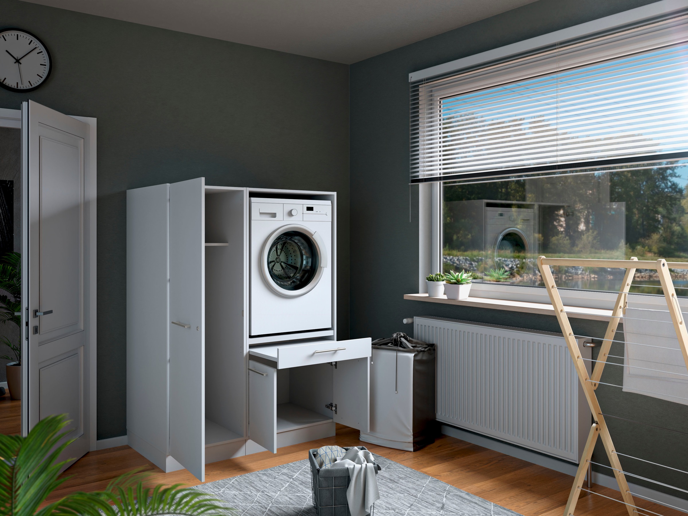 Laundreezy Mehrzweckschrank-Set »Laundreezy, 4-tlg. Mehrzweckschrank-Set B/H/T 118/162/68 cm« 2 Stk. tlg.