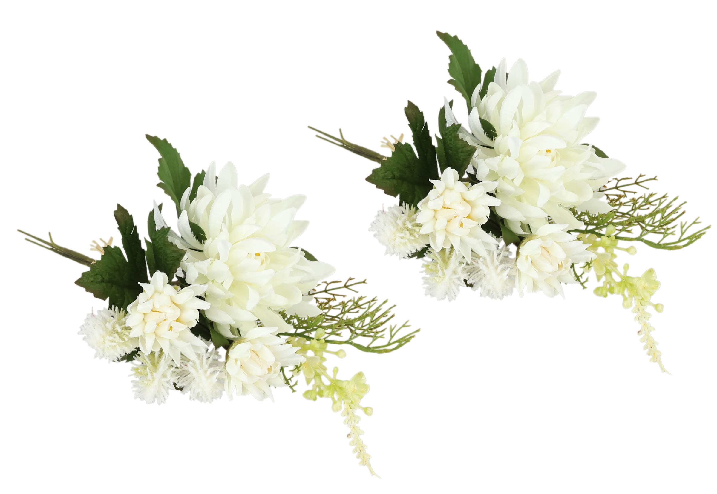 I.GE.A. Kunstblume »Chrysanthemen-Bund 2er Set«, 25cm Strauß künstlich Bouquet Seidenblume Blumenbouquet Blumenstrauß