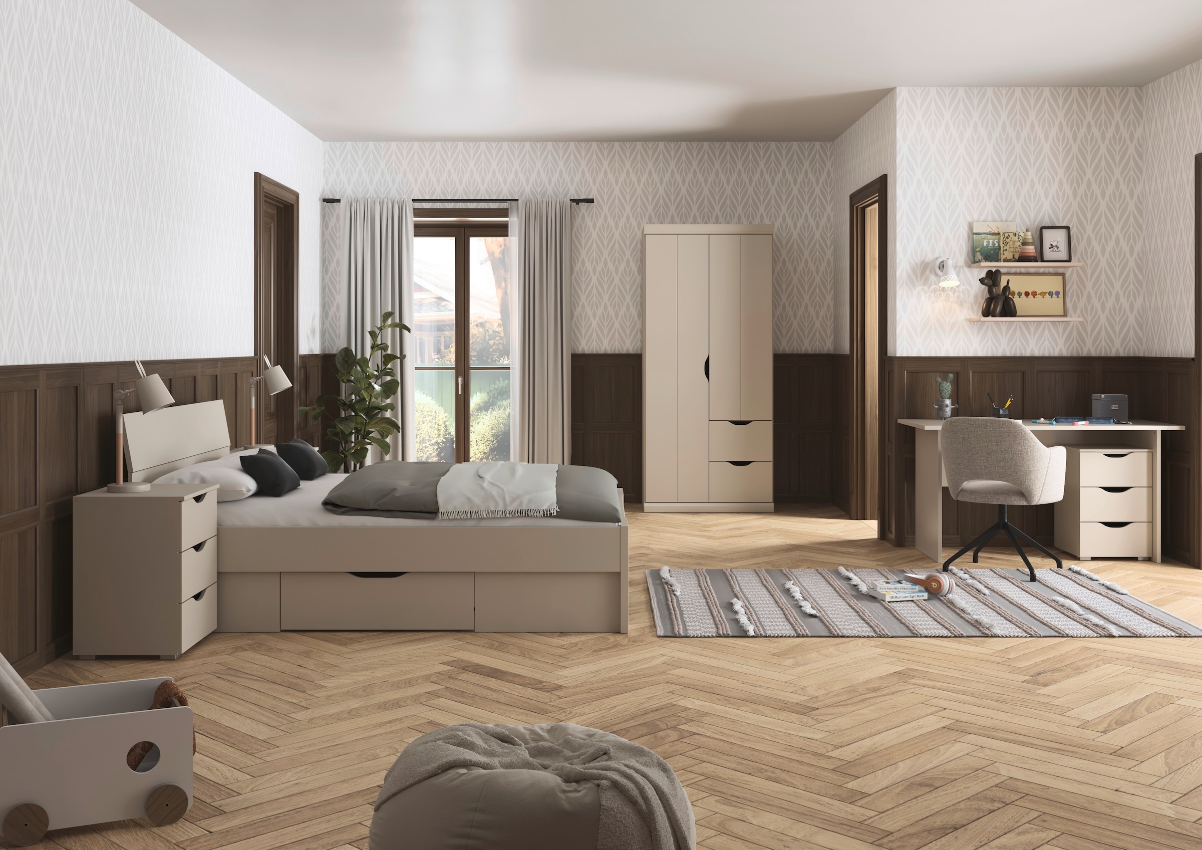 rauch Kleiderschrank »Marlene«, (in 3 verschiedenen Ausstattungen BASIC/CLASSIC/PREMIUM), in 3 Breiten 91/136/181 cm im Landhaus-Stil MADE IN GERMANY