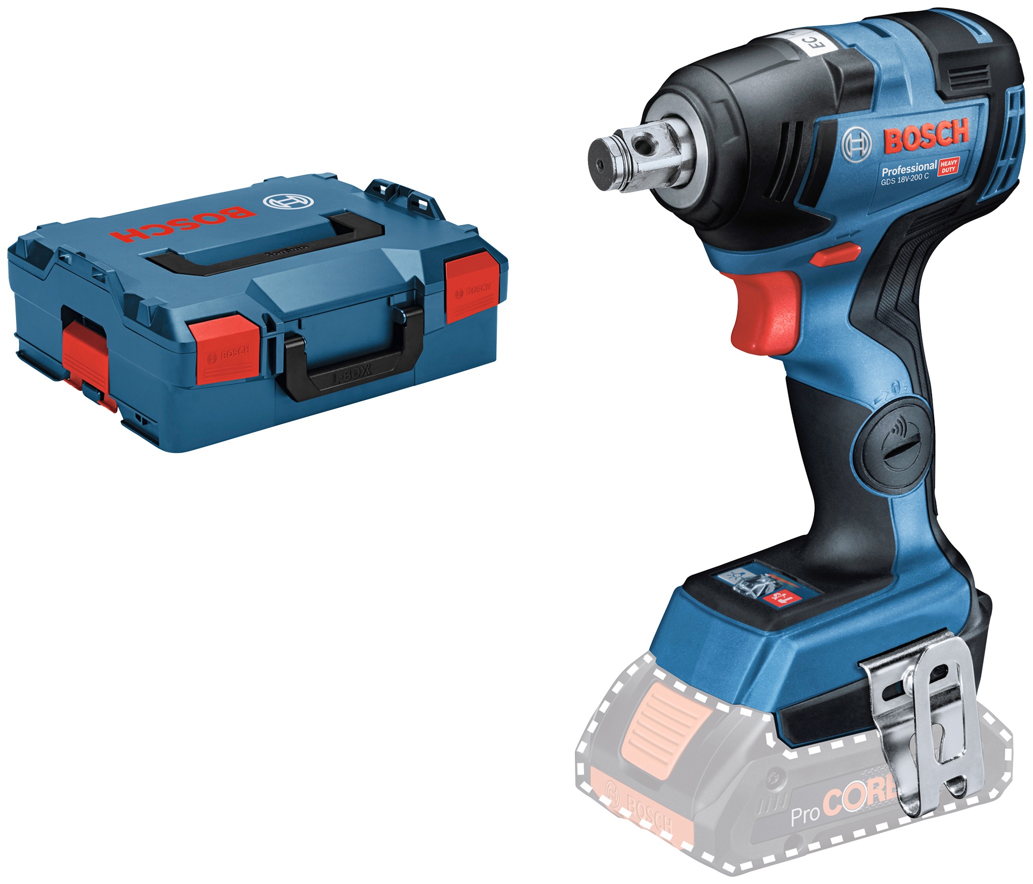Bosch Professional Akku-Drehschlagschrauber »GDS 18V-200 C«, ohne Akku und Ladegerät