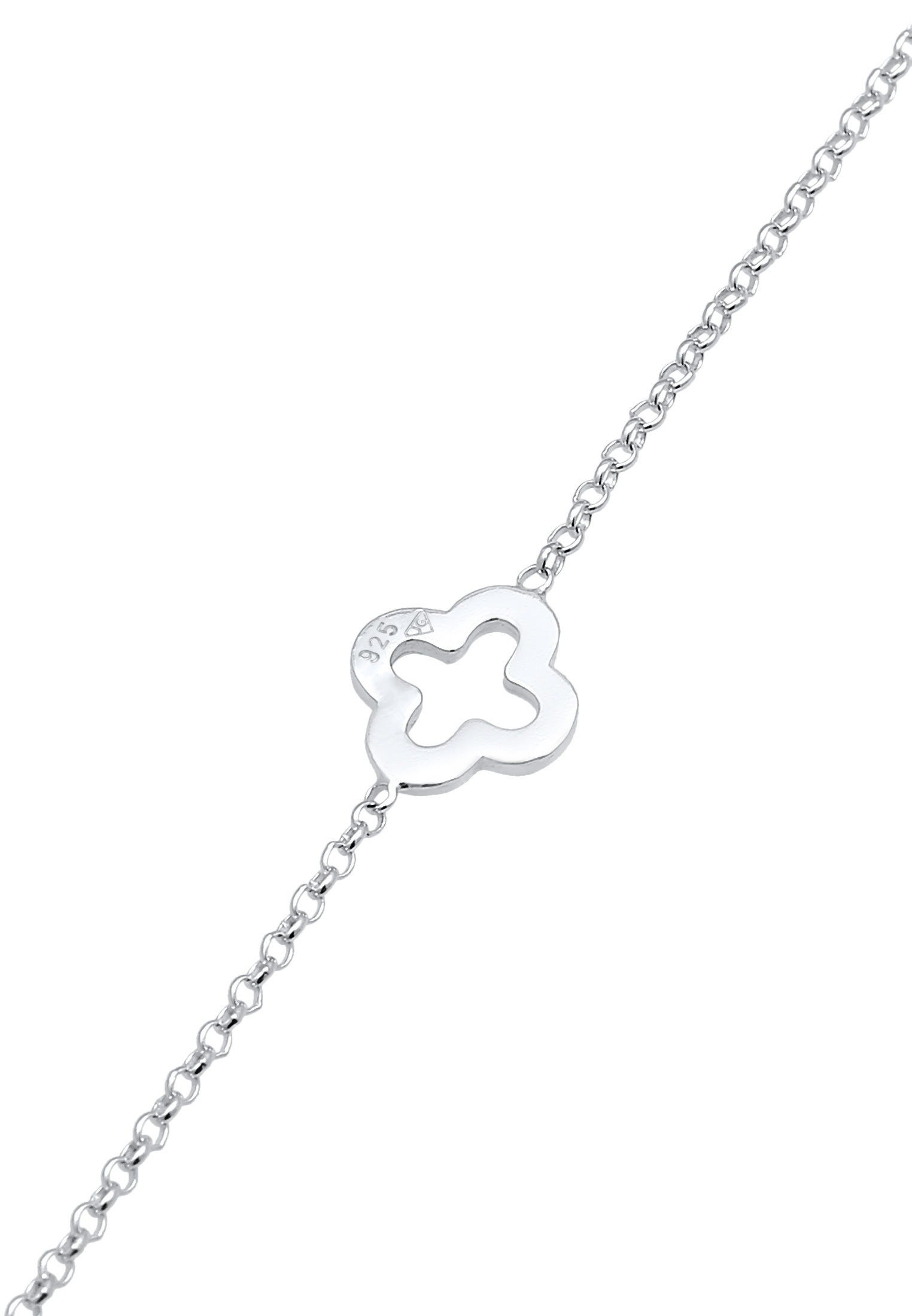 Elli Fußkette »Fußschmuck Kleeblatt Glück Symbol Talisman 925 Silber«