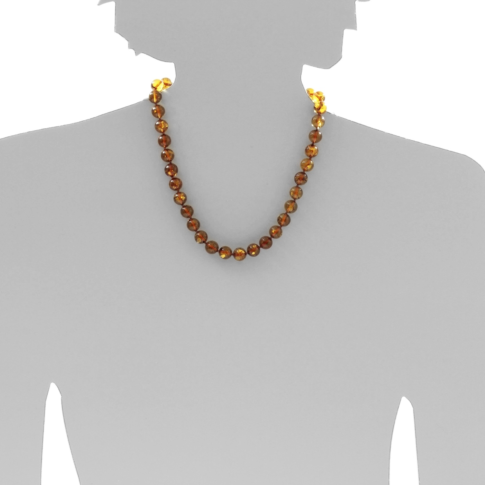 OSTSEE-SCHMUCK Kette ohne Anhänger »- Kugel 10 mm - Bernstein -,«