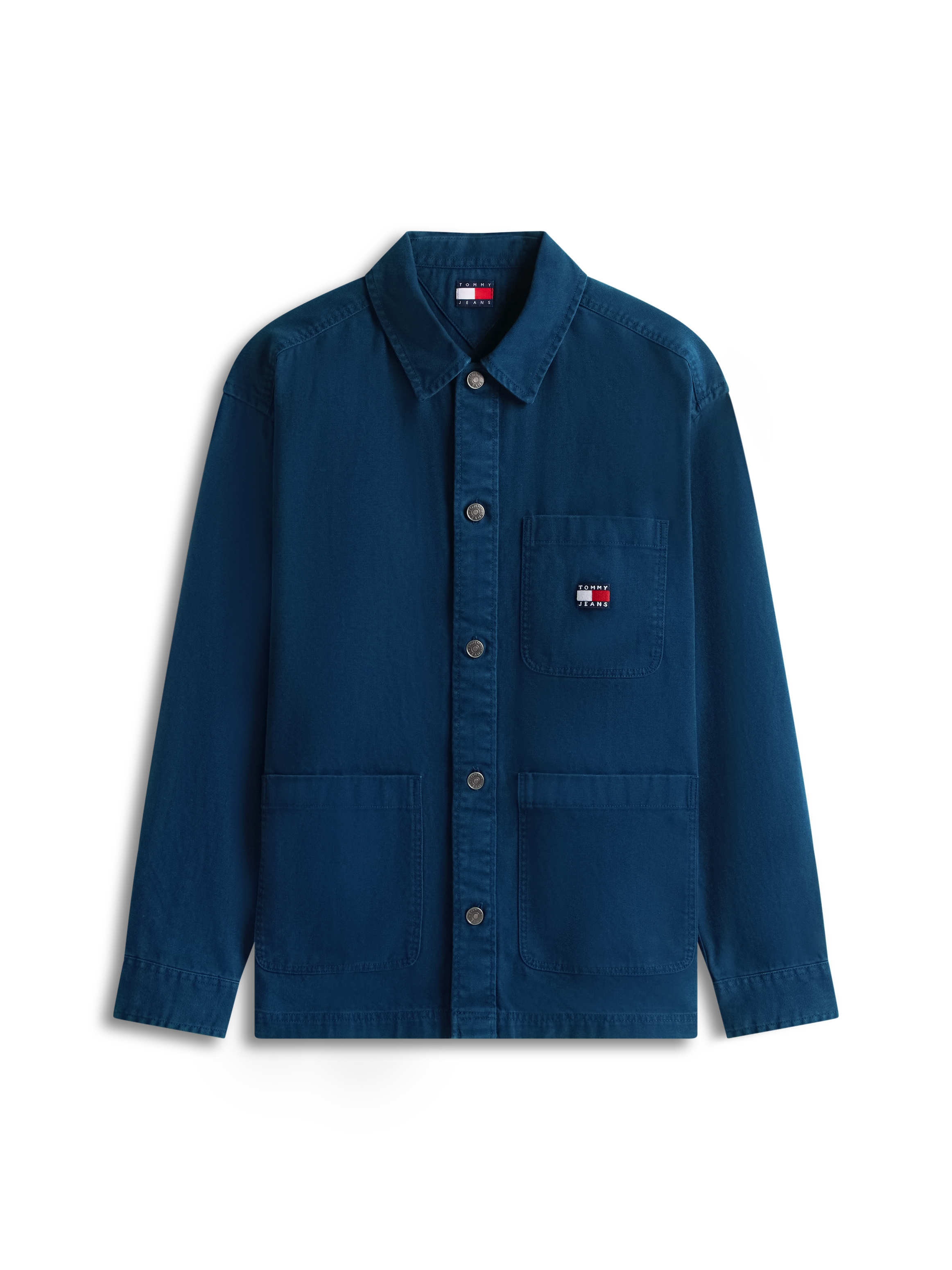 Tommy Jeans Hemdjacke »TJM ESSENTIAL OVERSHIRT« leicht überschnittene Schultern, halbgespreizter Kragen