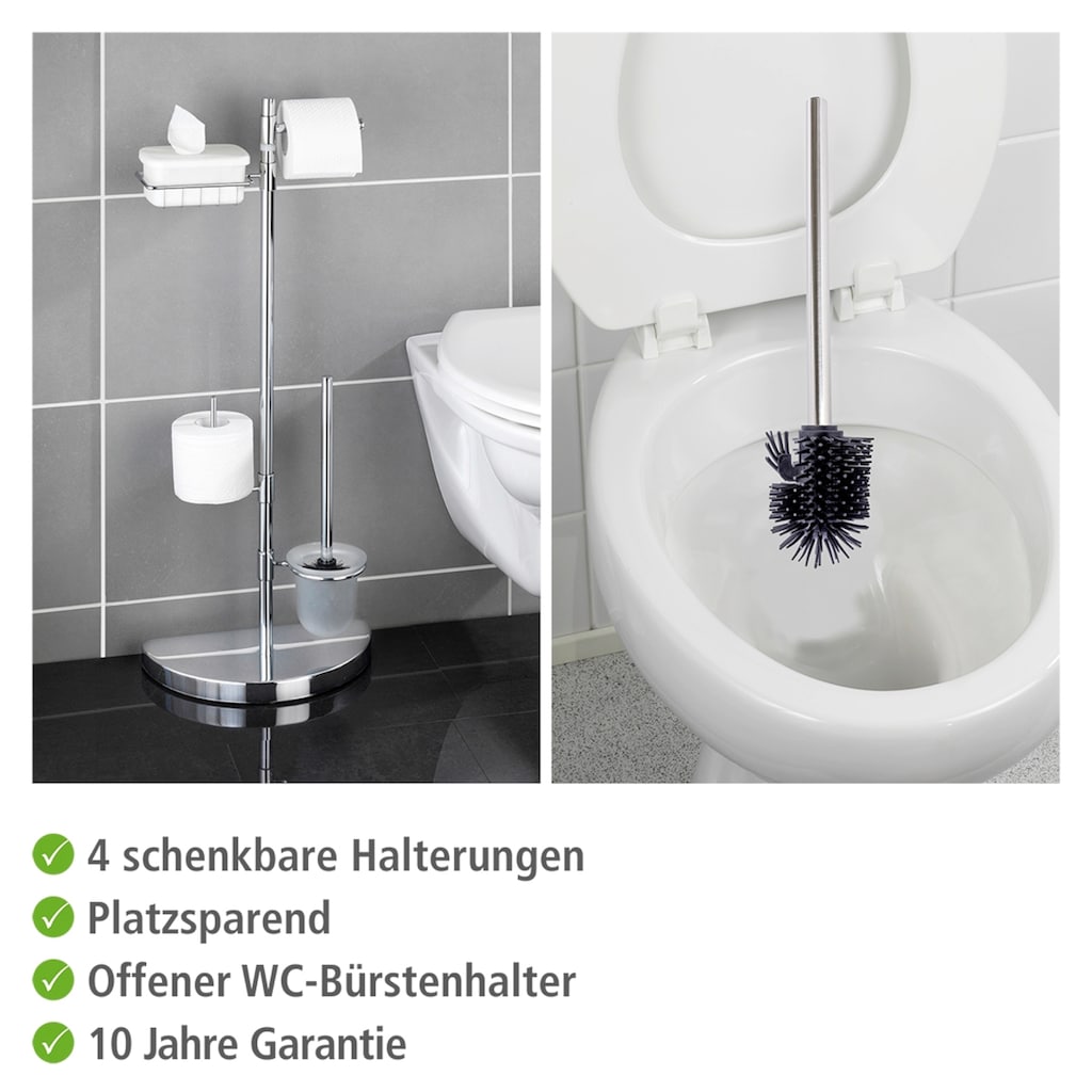 WENKO WC-Garnitur »Raumsparwunder«, aus Edelstahl