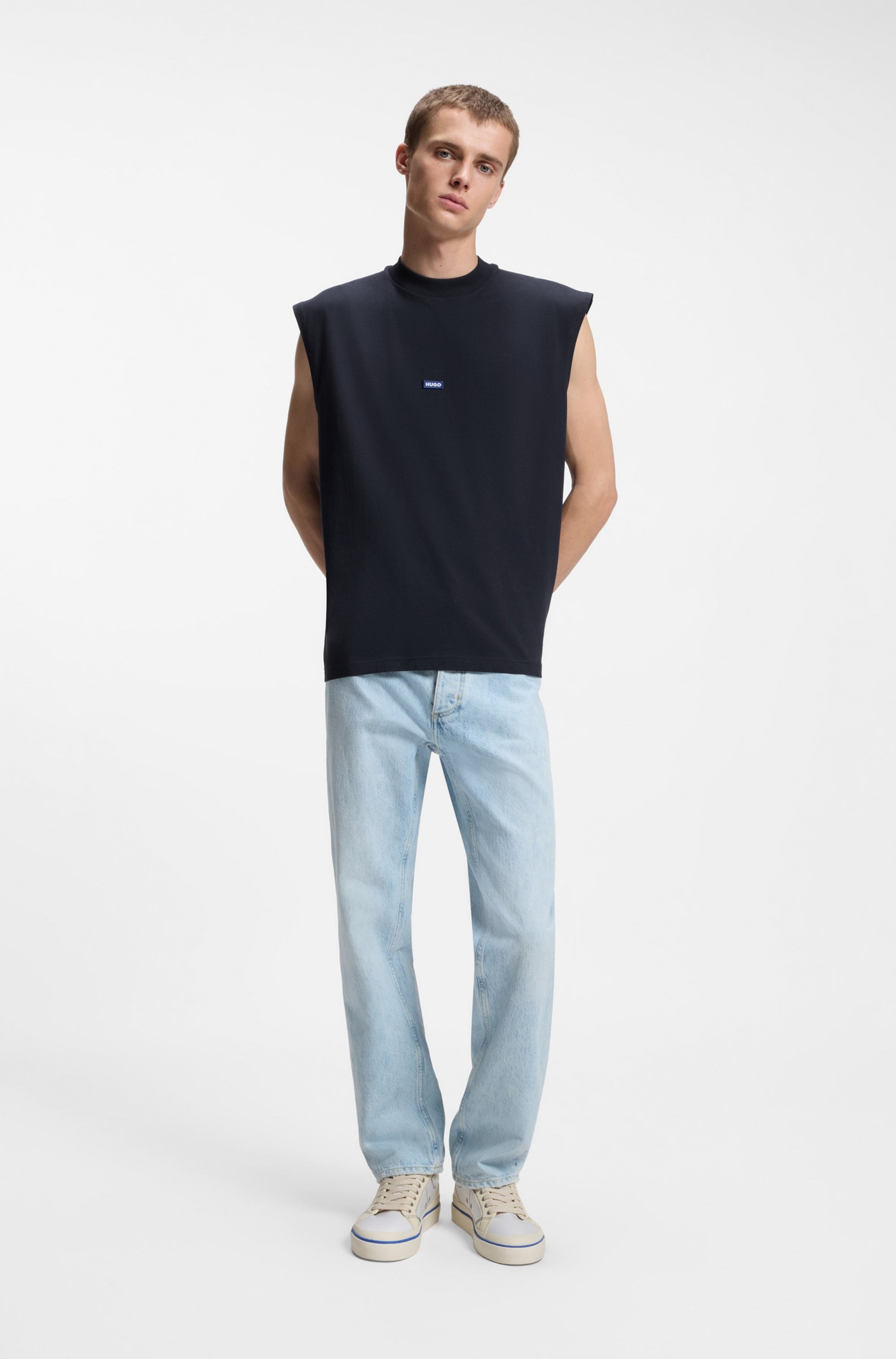 HUGO Blue T-Shirt »Navertz« mit Hugo-Label