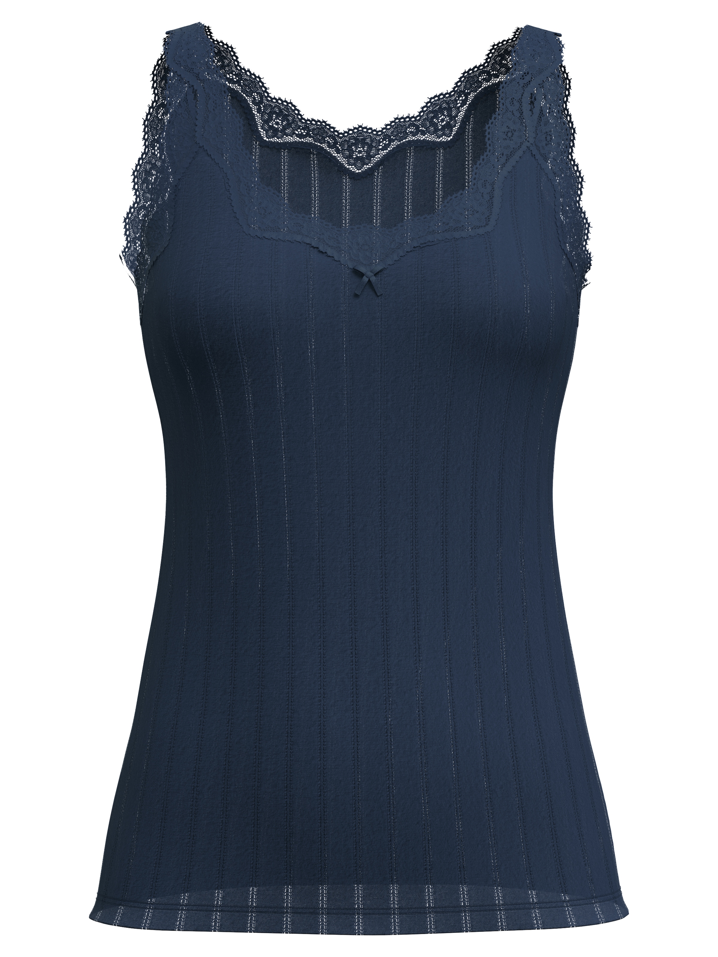 CALIDA Tanktop »Etude Toujours«, zarte Spitze, Nadelstreifen-Design, Cotton-Mix, elastisch