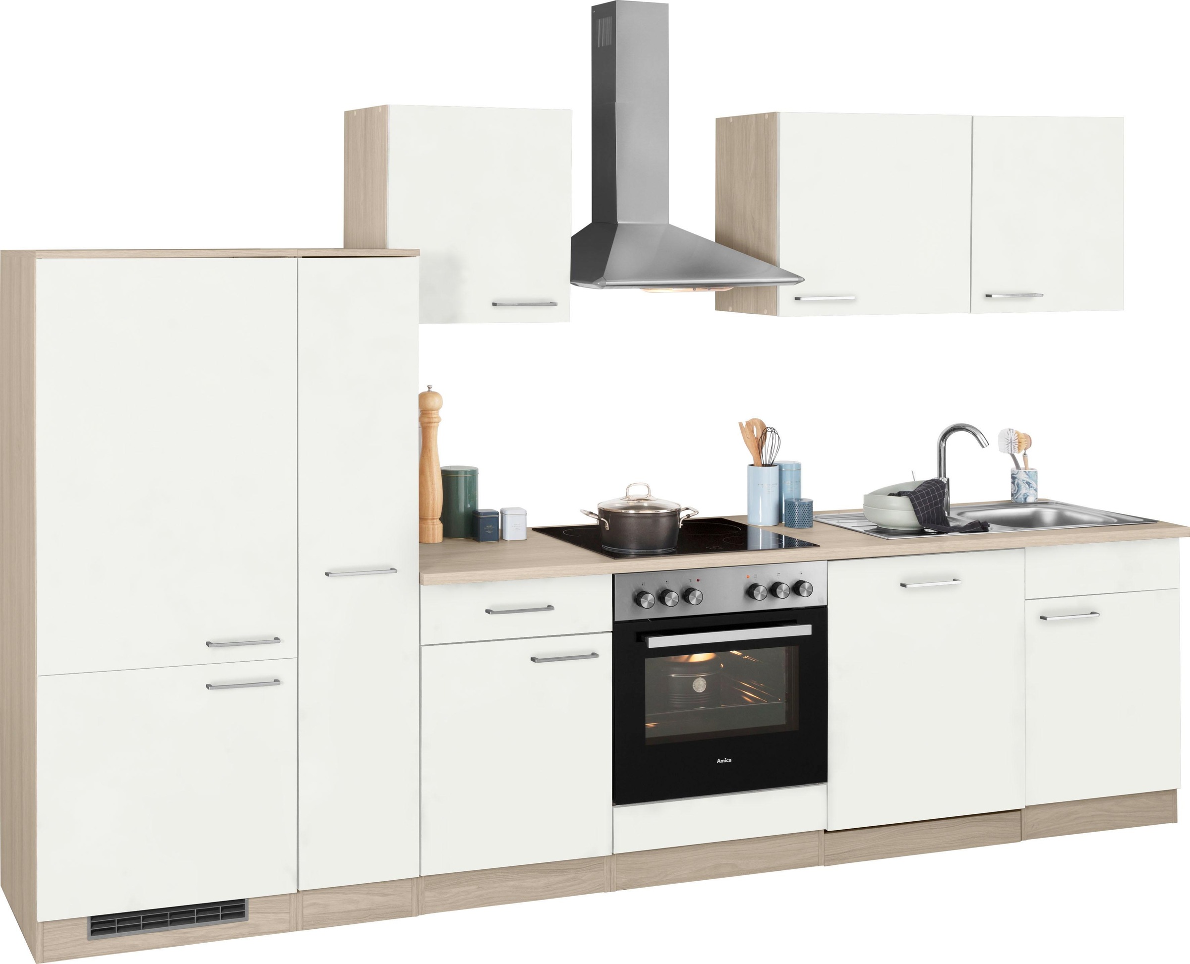 wiho Küchen Küchenzeile »Zell«, mit E-Geräten, Breite 310 cm online bei OTTO