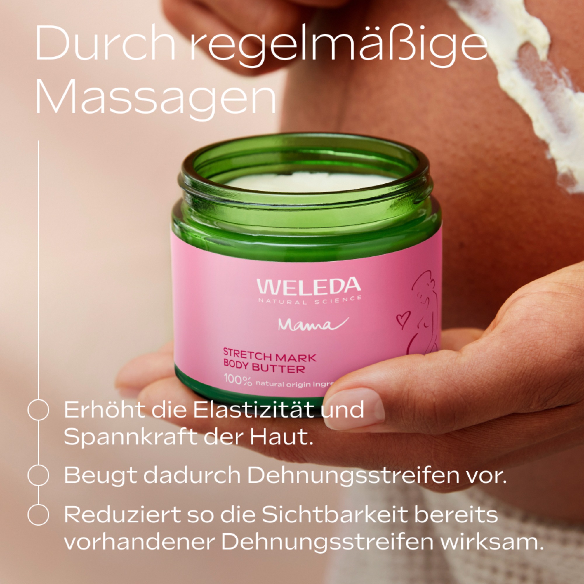 WELEDA Körperbutter »MAMA SCHWANGERSCHAFTS-BODY BUTTER« Körperbutter zur Vorbeugung von Dehnungsstreifen