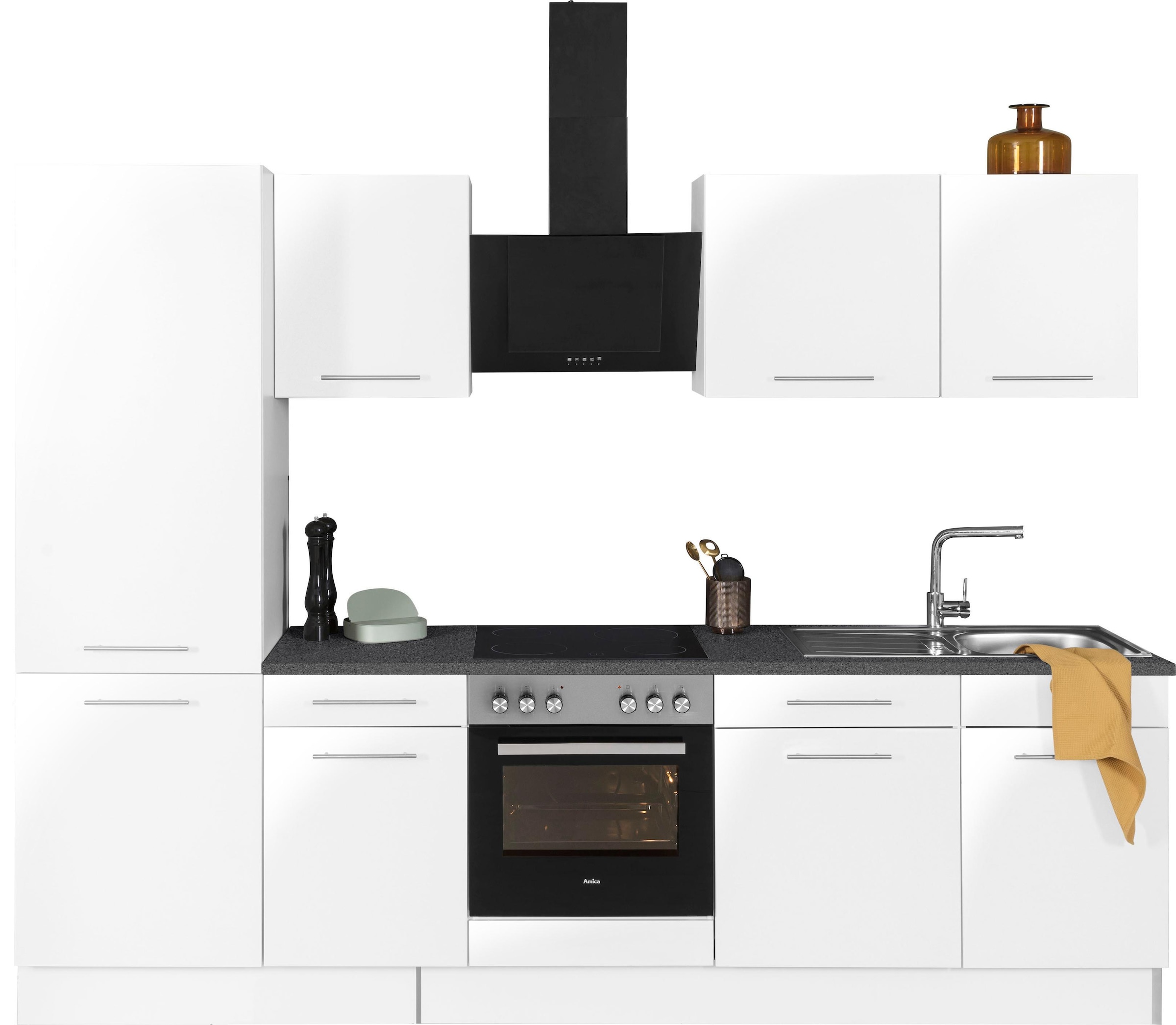 wiho Küchen Küchenzeile »Ela«, Breite 280 cm, Soft-Close-Funktion,  höhenverstellbare Füße bestellen online bei OTTO | Herdumbauschränke