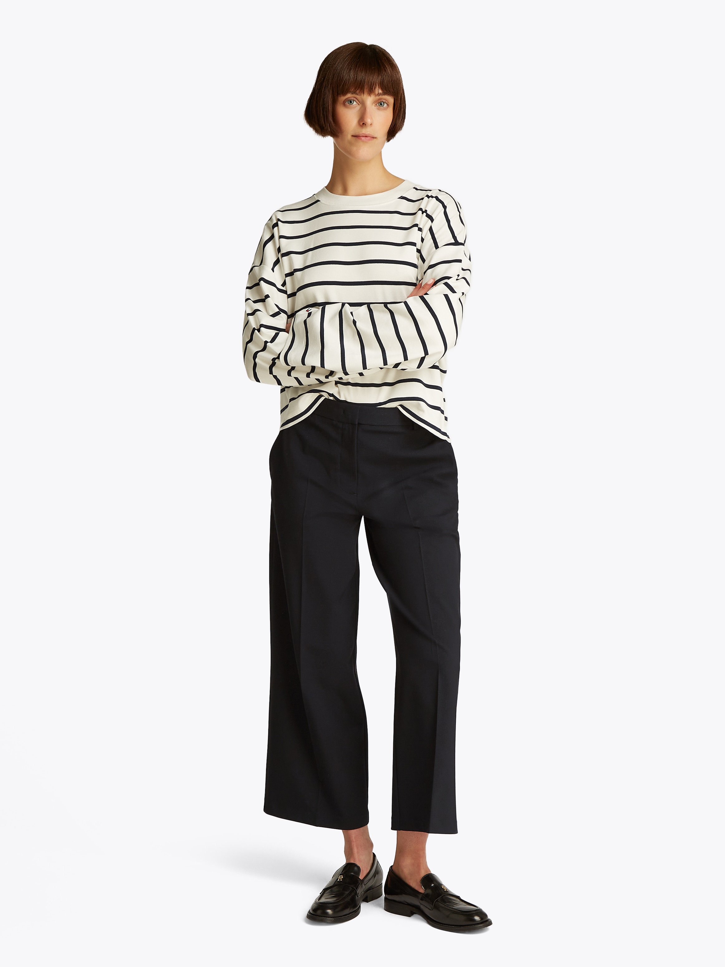 Tommy Hilfiger Webhose »Low Normal Waist Bi-Stretch«, Gürtelschlaufe, elastisch, pflegeleicht bügelfrei, Business casual