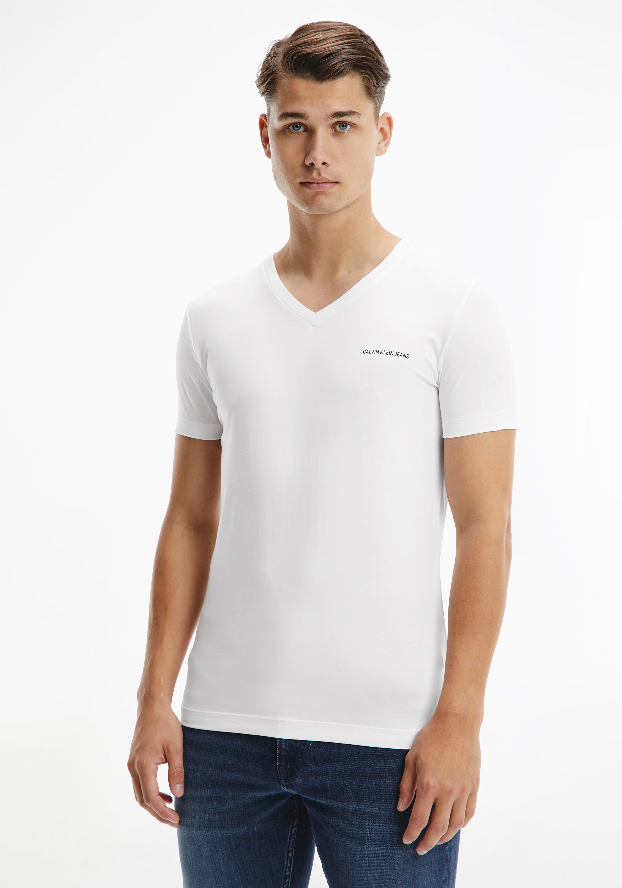Calvin Klein Jeans T-Shirt »MICRO BRANDING SLIM V-NECK TEE«