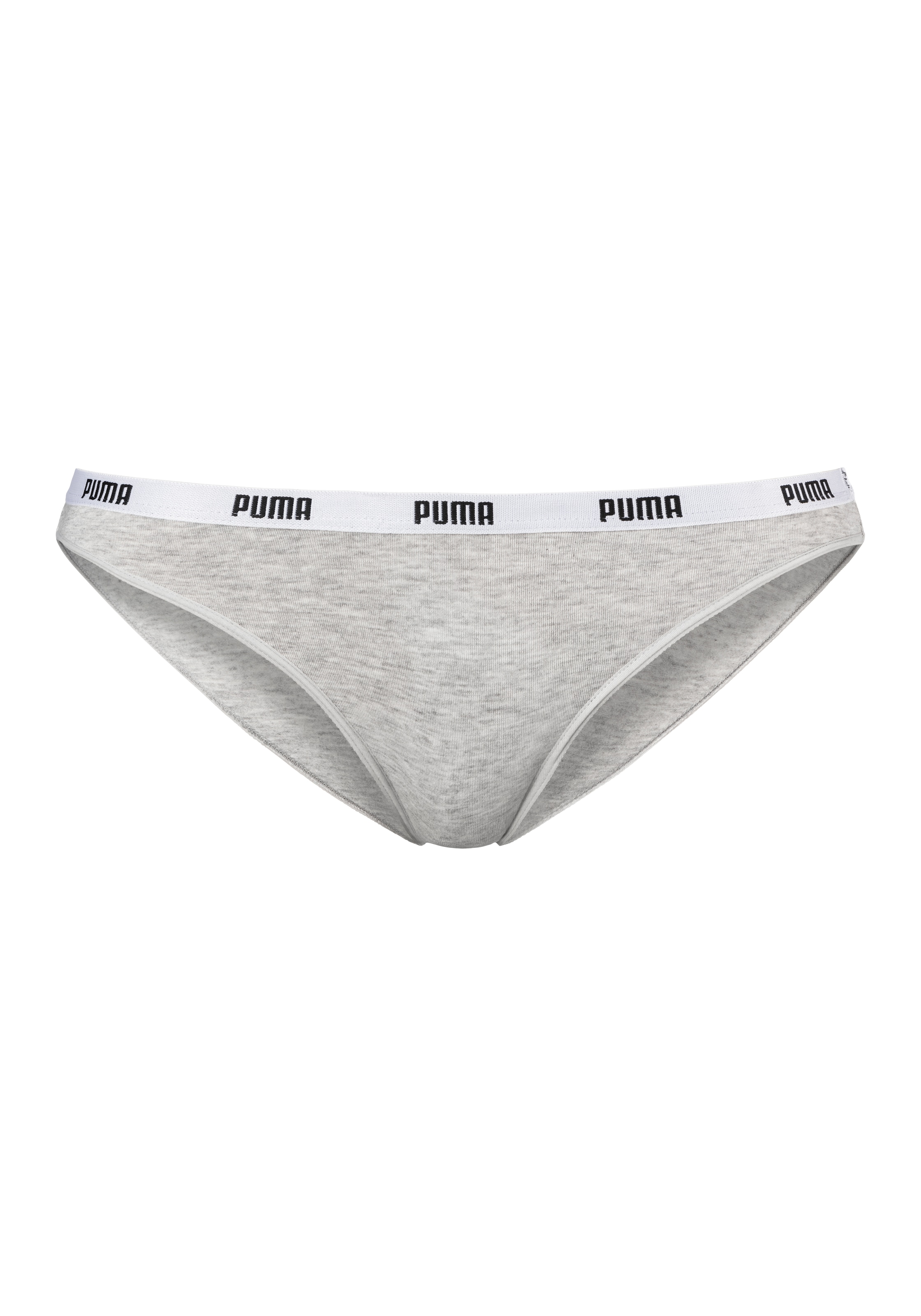 PUMA Bikinislip »Iconic«, (Packung, 2er-Pack), mit schmalem Logo-Webbündchen
