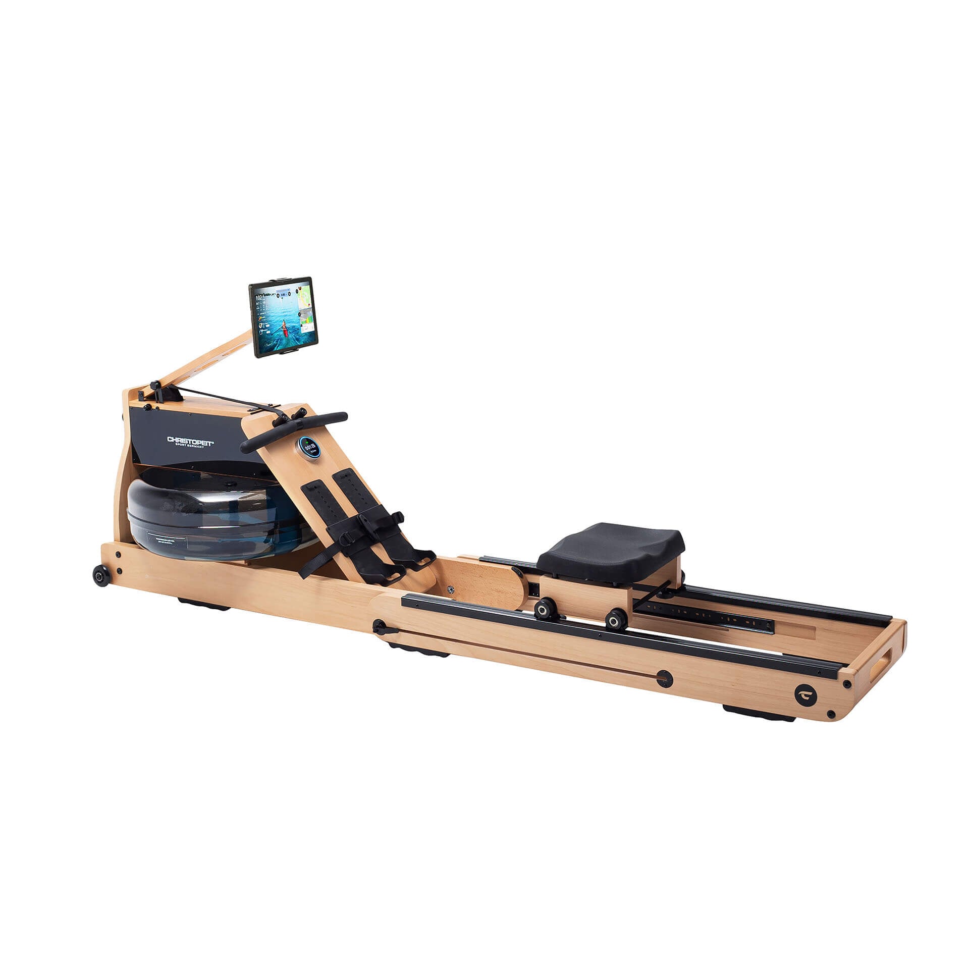 Christopeit Sport® Ruderzugmaschine »WP 5000 Wasserrudergerät« Testsieger Stiftung Warentest Ausgabe 1/2025, Rudermaschine, Holz