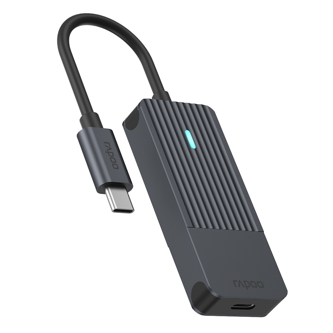 Rapoo USB-Adapter »UCH-4002 USB-C Hub, USB-C auf USB-C, Grau«, USB-C zu USB-C, 17 cm