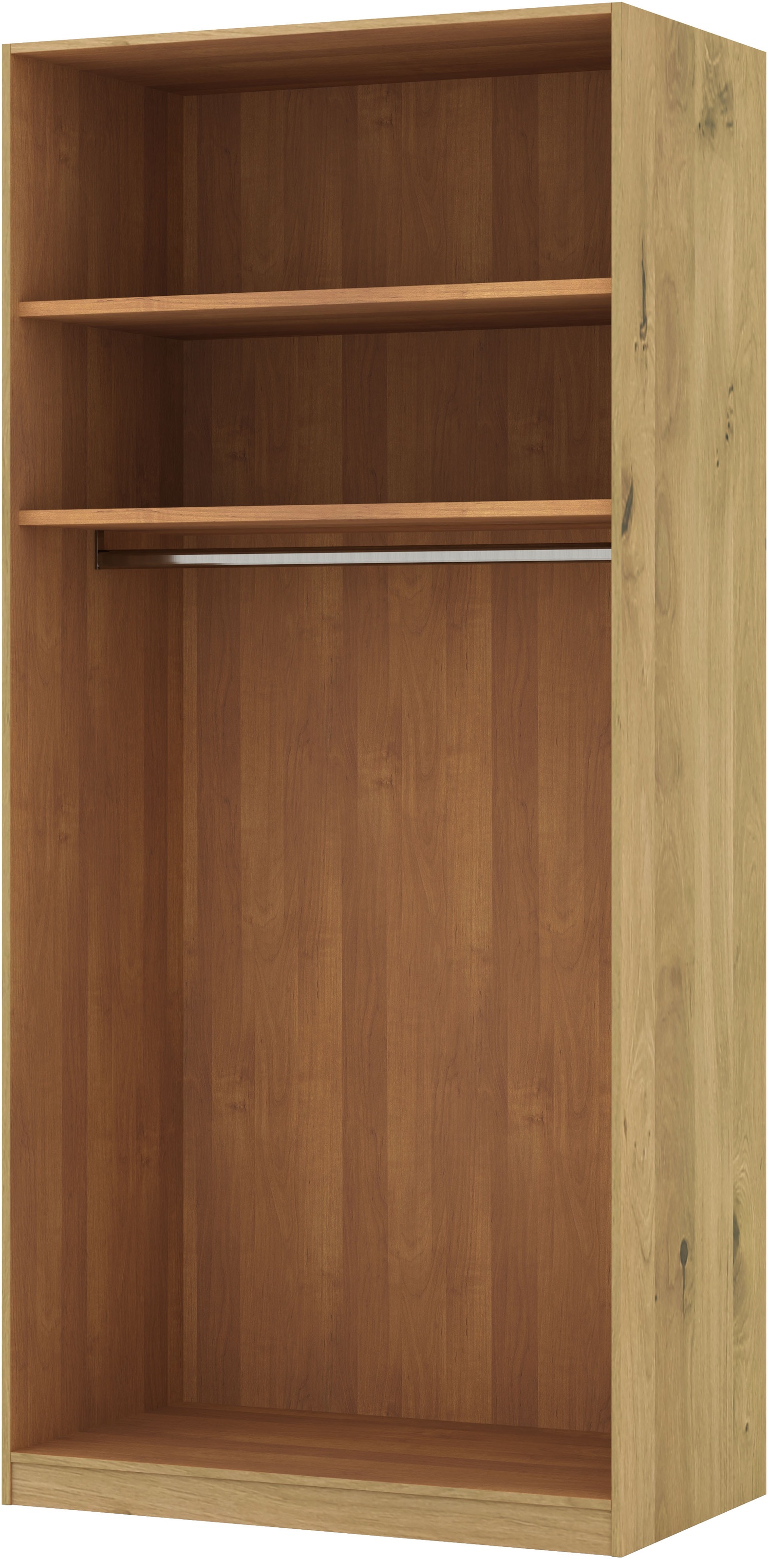 Musterring Kleiderschrank »Savona, Kleiderschrank, Schrank, Garderobe, teilmassiv Eiche« mit Türdämpfern, in 5 Breiten & 2 Höhen, extra Böden, MADE IN GERMANY,  Türen in Bianco-Eiche massiv, mit Querriegel, verschiedene Größen