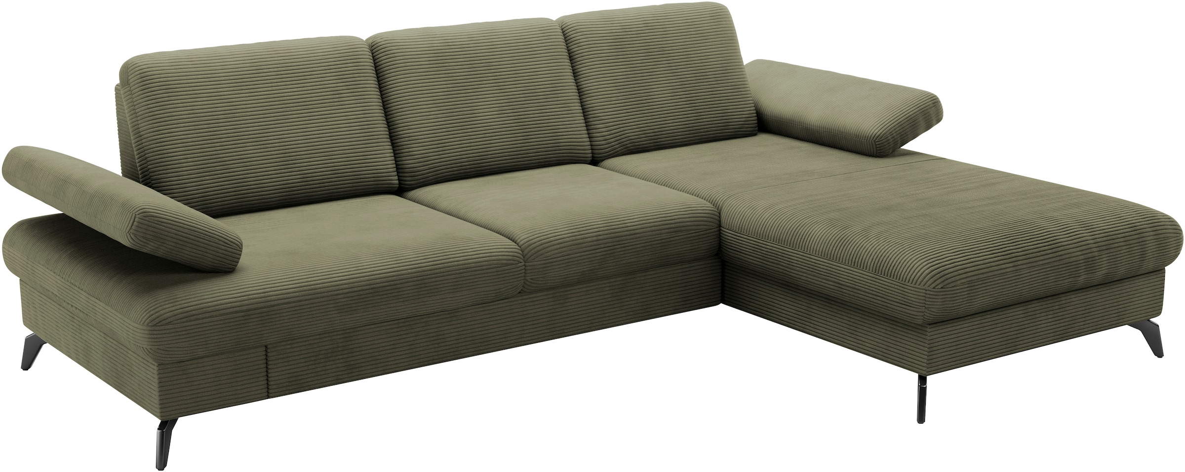 sit&more Ecksofa »Morris Jubi L-Form, B: 247 cm«, mit Armteilfunktion & 1 Zierkissen, optional Bettfunktion