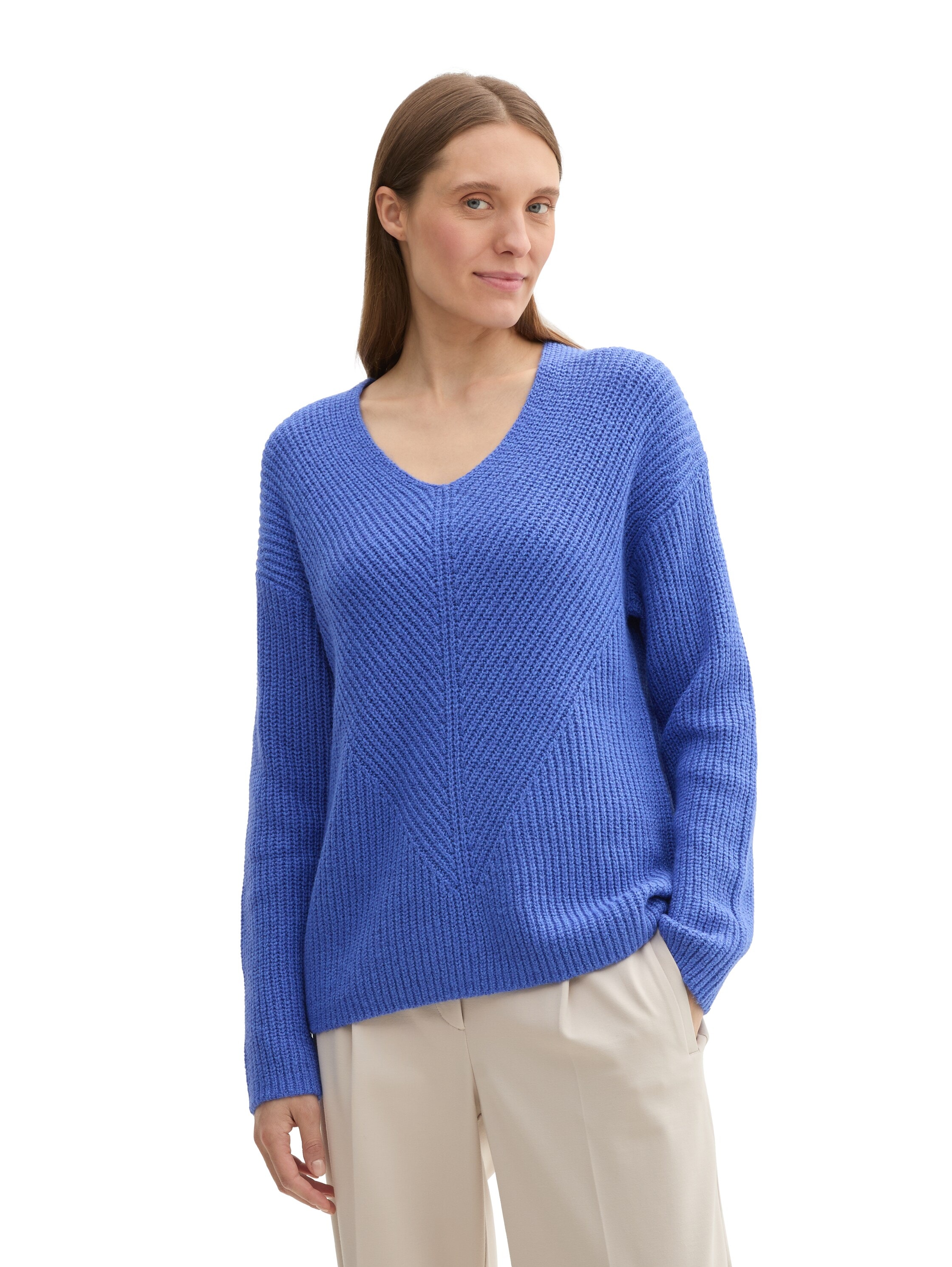 TOM TAILOR Strickpullover, mit V-Ausschnitt