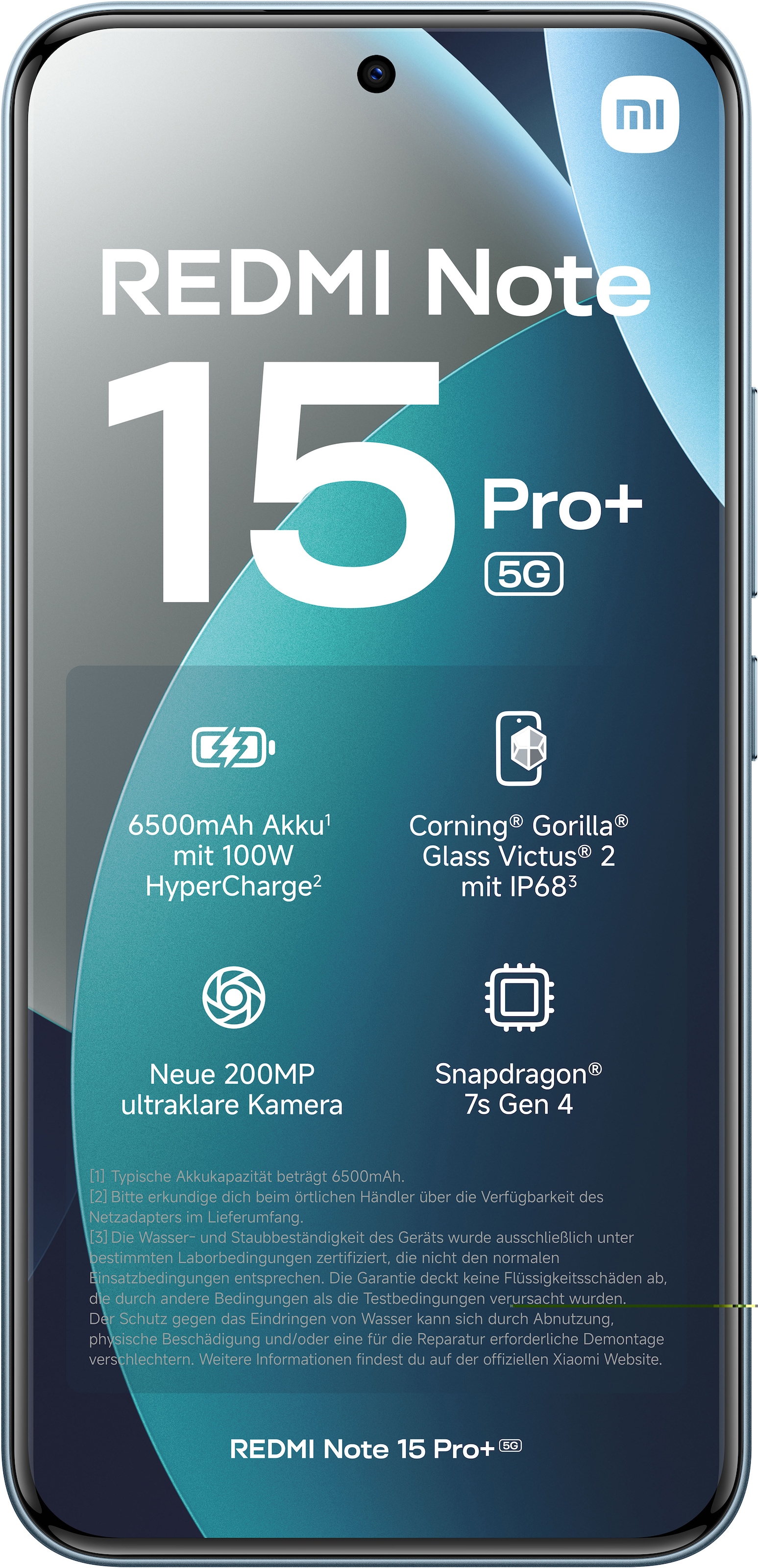 Xiaomi Smartphone »Redmi Note 15 Pro+ 5G 8+256« Glacier Blue