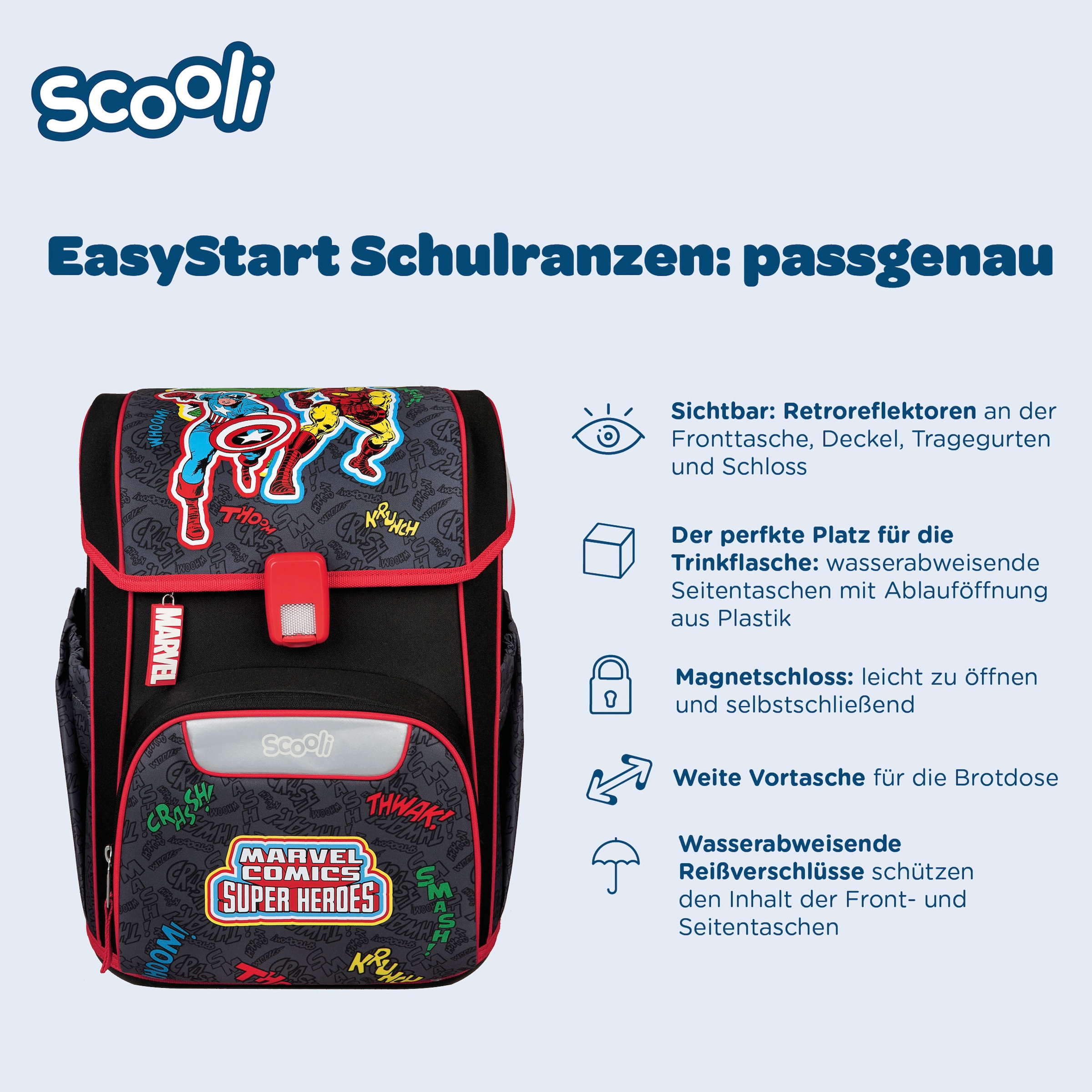Scooli Schulranzen »Easy Start« Reflektoren