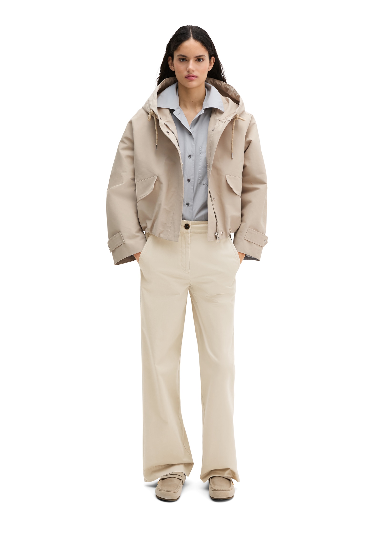 Marc O'Polo Canvasjacke mit Kapuze mit Kapuze relaxed fit aus Cotton-Nylon-Mix